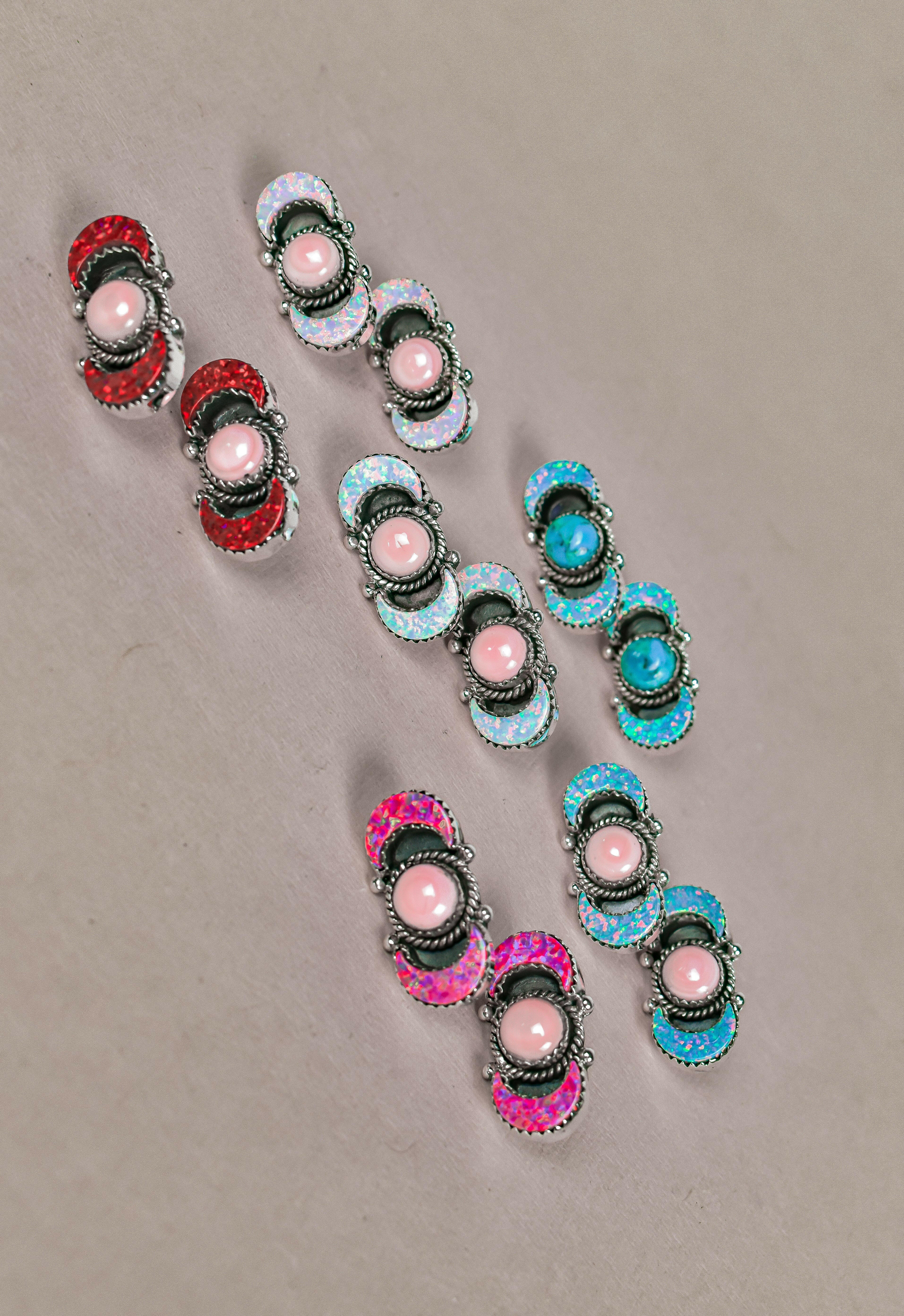 Lunar Crescent Sterling Silver Earring-Stud Earrings-Krush Kandy, Women's Online Fashion Boutique Located in Phoenix, Arizona (Scottsdale Area)