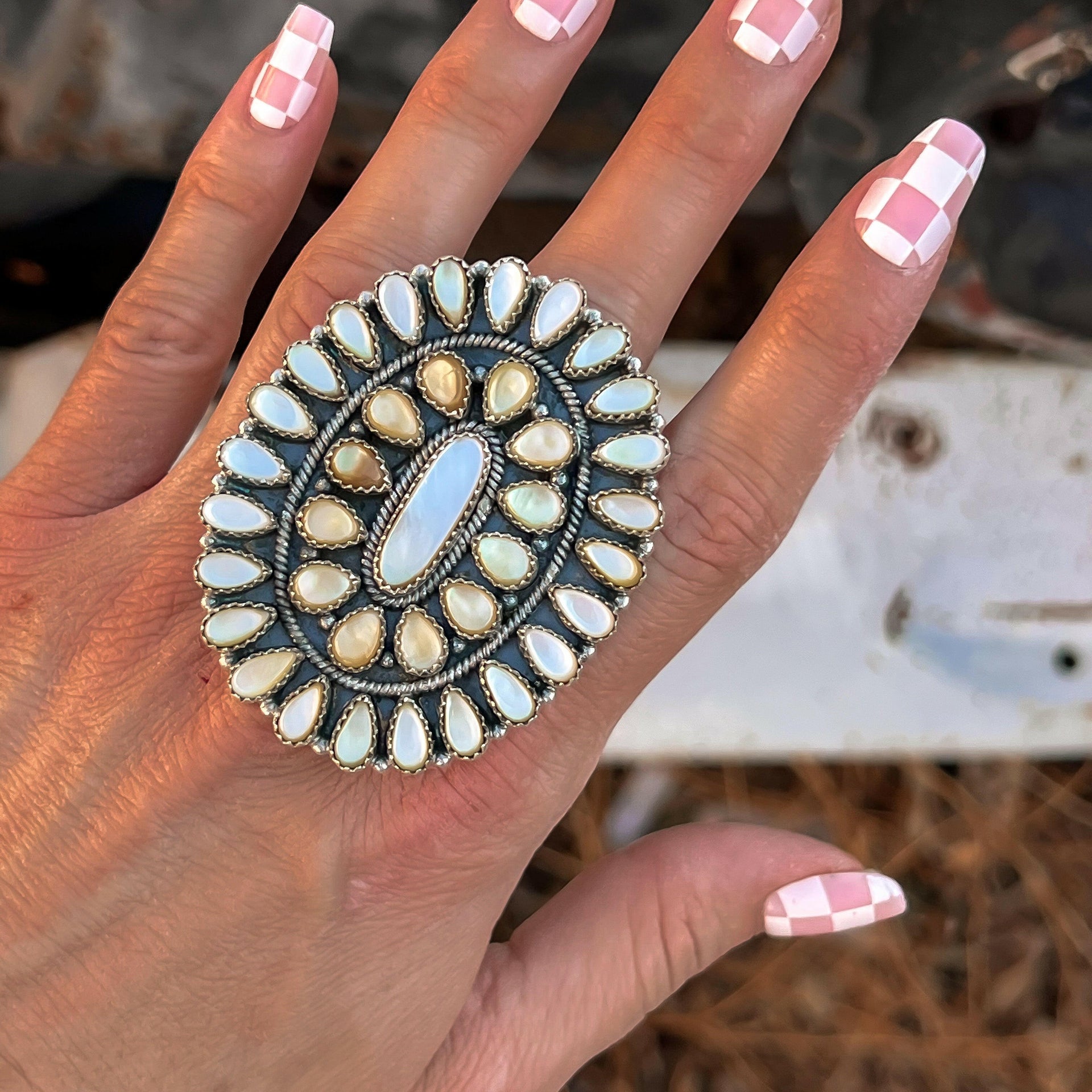 Big Mama Concho Ring MADE TO ORDER-Cluster Rings-Krush Kandy, Women's Online Fashion Boutique Located in Phoenix, Arizona (Scottsdale Area)