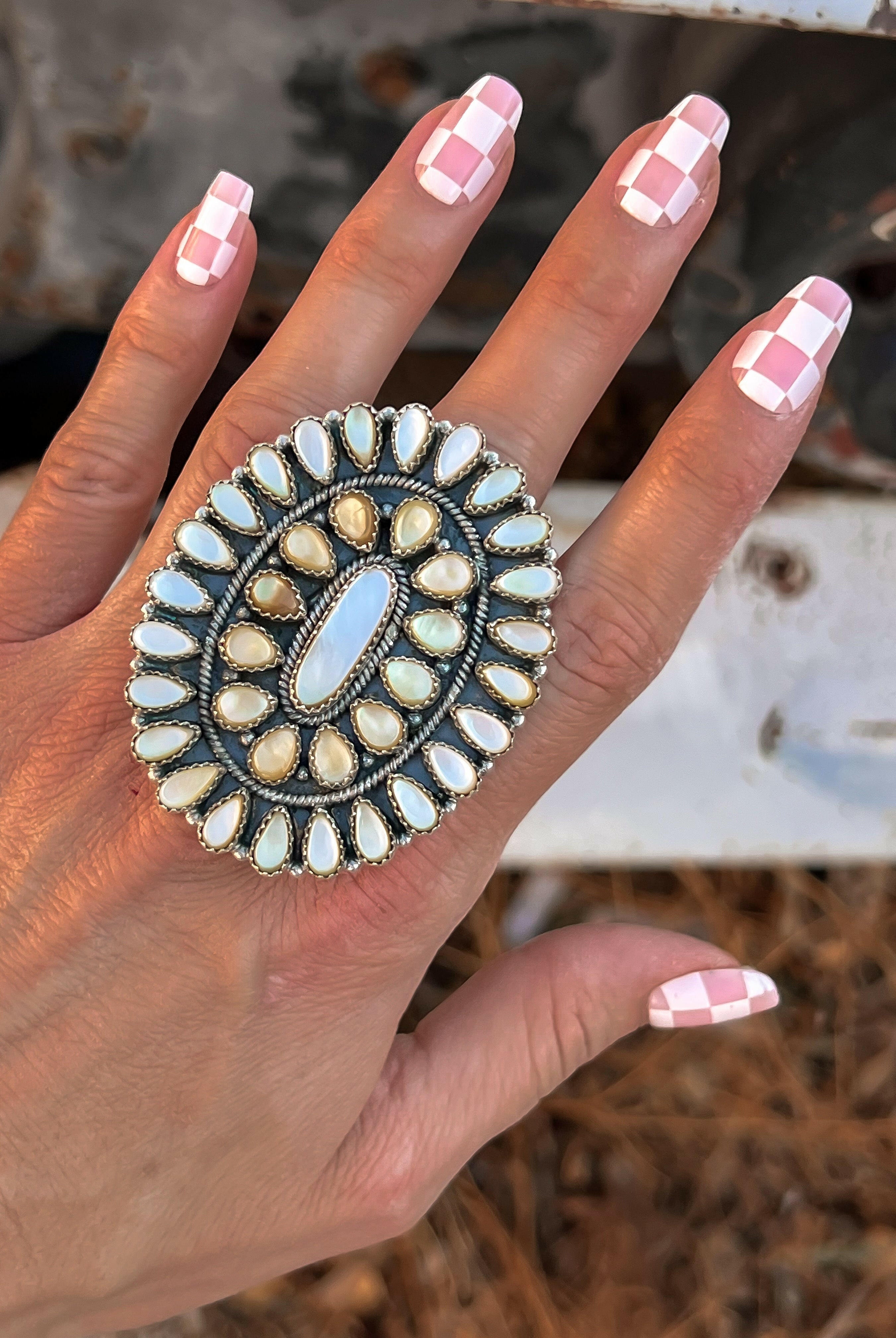 Big Mama Concho Ring MADE TO ORDER-Cluster Rings-Krush Kandy, Women's Online Fashion Boutique Located in Phoenix, Arizona (Scottsdale Area)