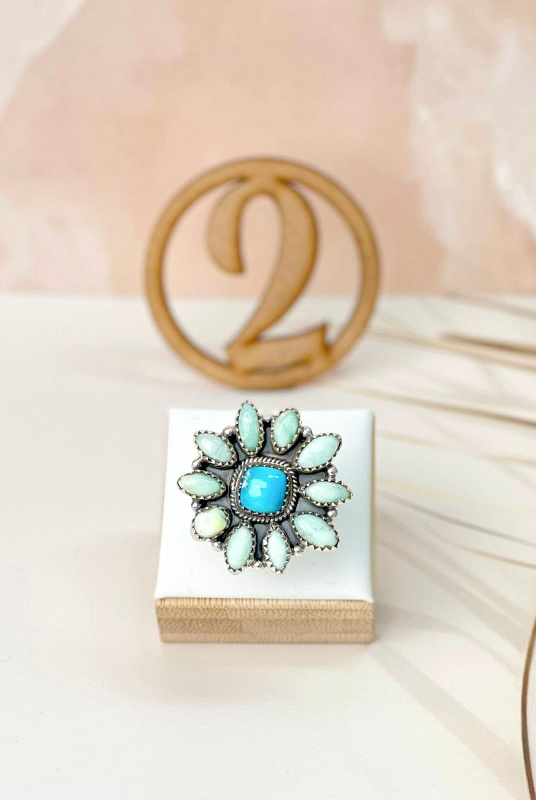 White Water Turquoise & Paloma Western Rings Bno. 9-Rings-Krush Kandy, Women's Online Fashion Boutique Located in Phoenix, Arizona (Scottsdale Area)