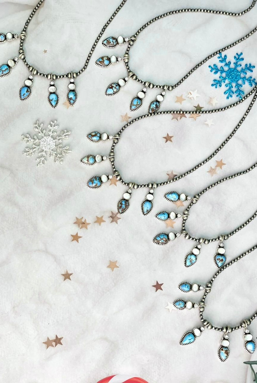 Winter Frost Golden Hills Lights Beads Necklace-Necklaces-Krush Kandy, Women's Online Fashion Boutique Located in Phoenix, Arizona (Scottsdale Area)