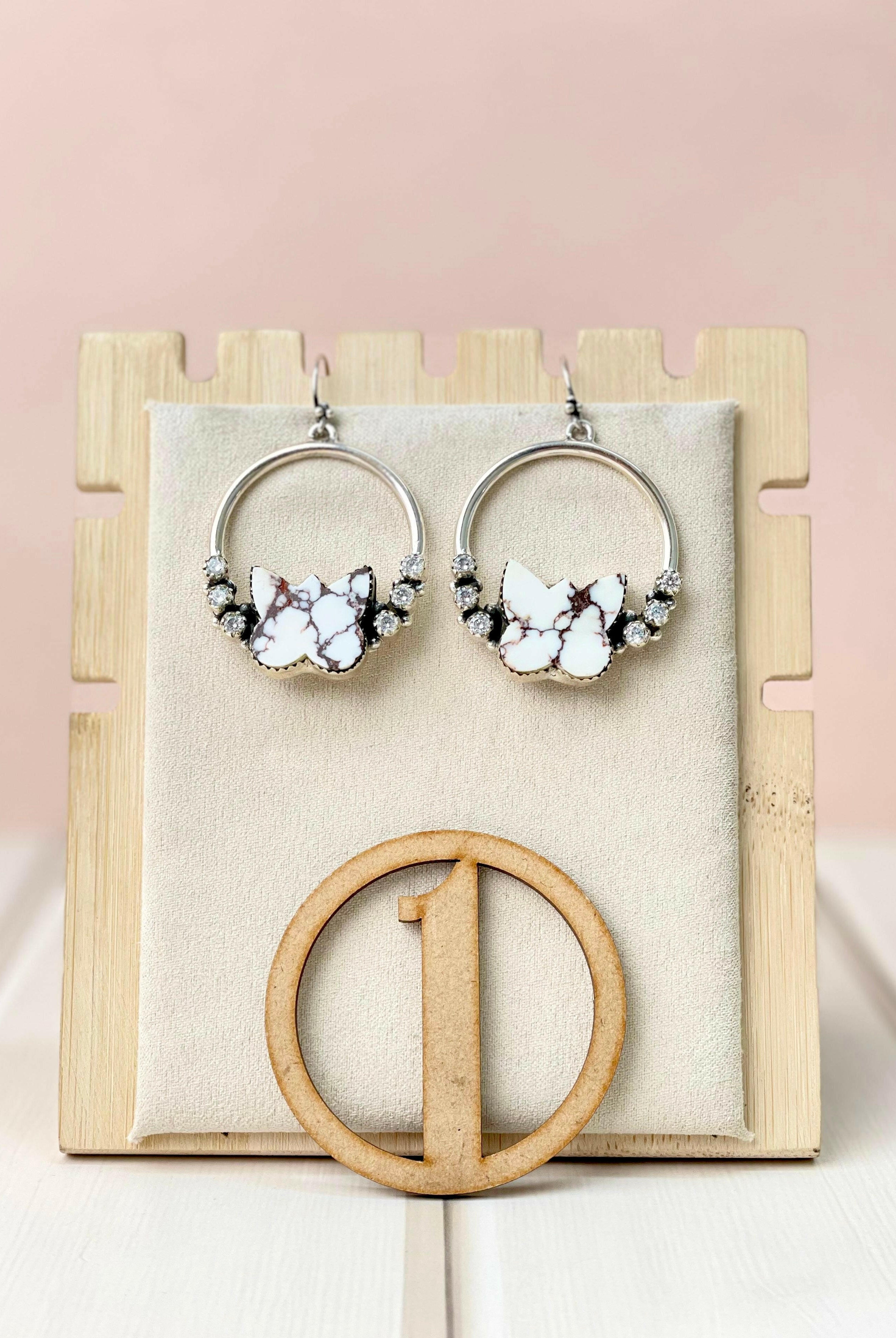 Southwest Butterfly Hoops-Earrings-Krush Kandy, Women's Online Fashion Boutique Located in Phoenix, Arizona (Scottsdale Area)