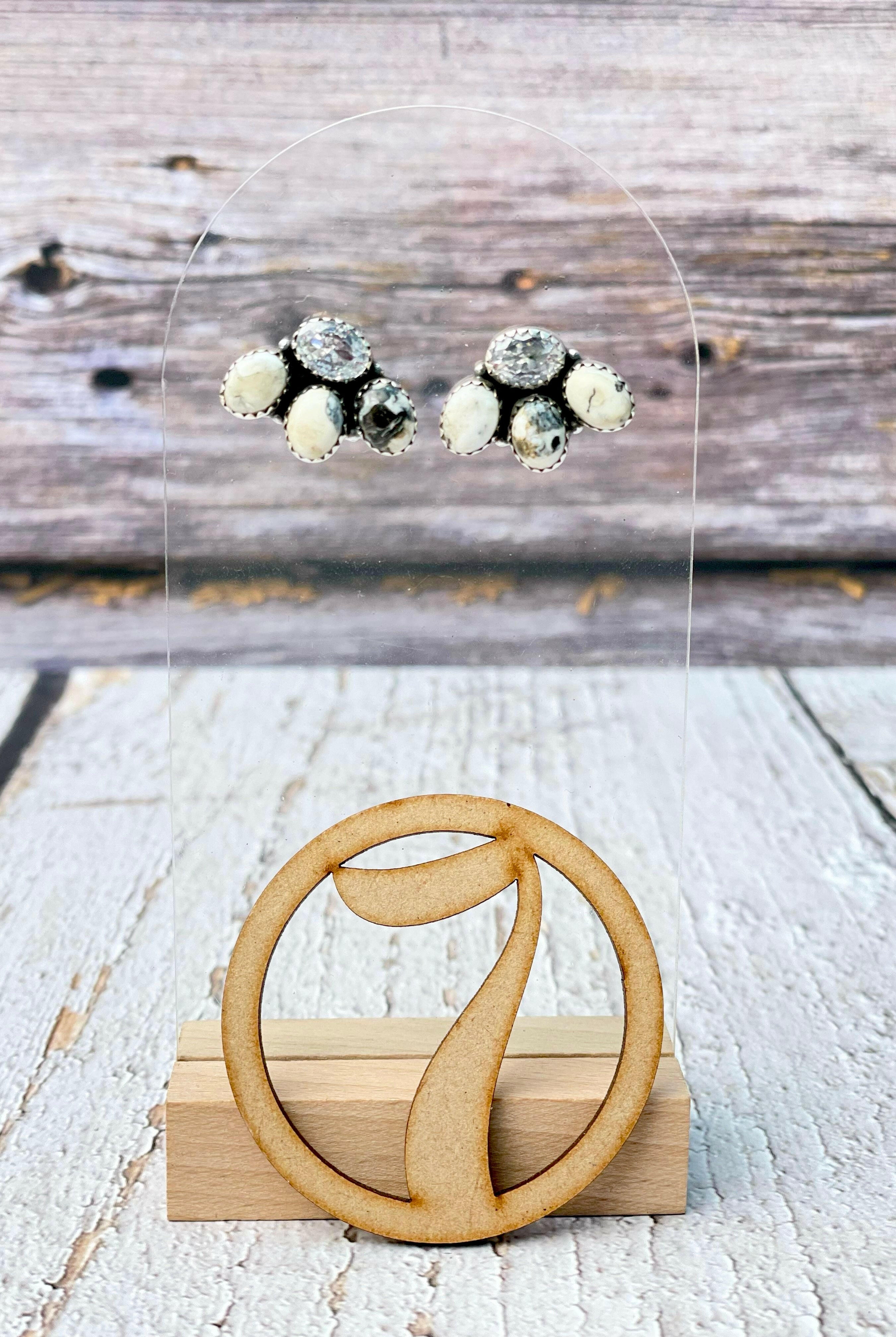 Mini Crystal Cluster Earrings-Earrings-Krush Kandy, Women's Online Fashion Boutique Located in Phoenix, Arizona (Scottsdale Area)