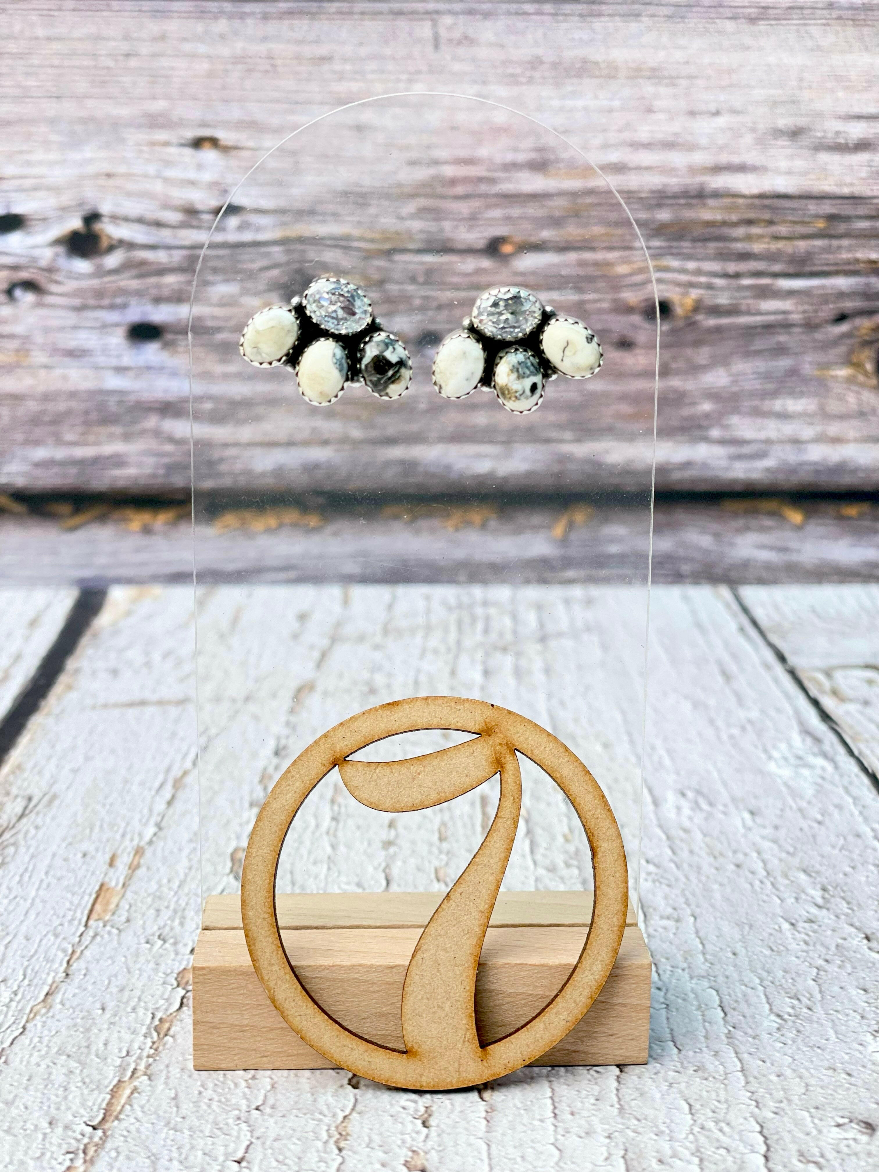 Mini Crystal Cluster Earrings-Earrings-Krush Kandy, Women's Online Fashion Boutique Located in Phoenix, Arizona (Scottsdale Area)