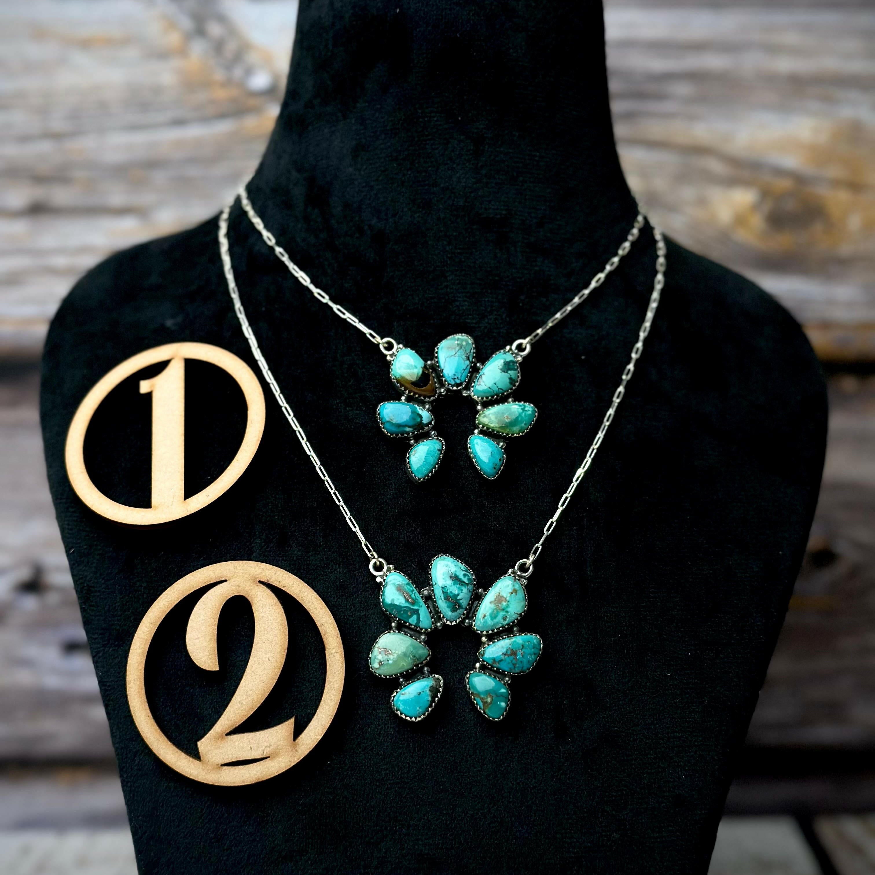 Turquoise Horseshoe Necklaces-Necklaces-Krush Kandy, Women's Online Fashion Boutique Located in Phoenix, Arizona (Scottsdale Area)