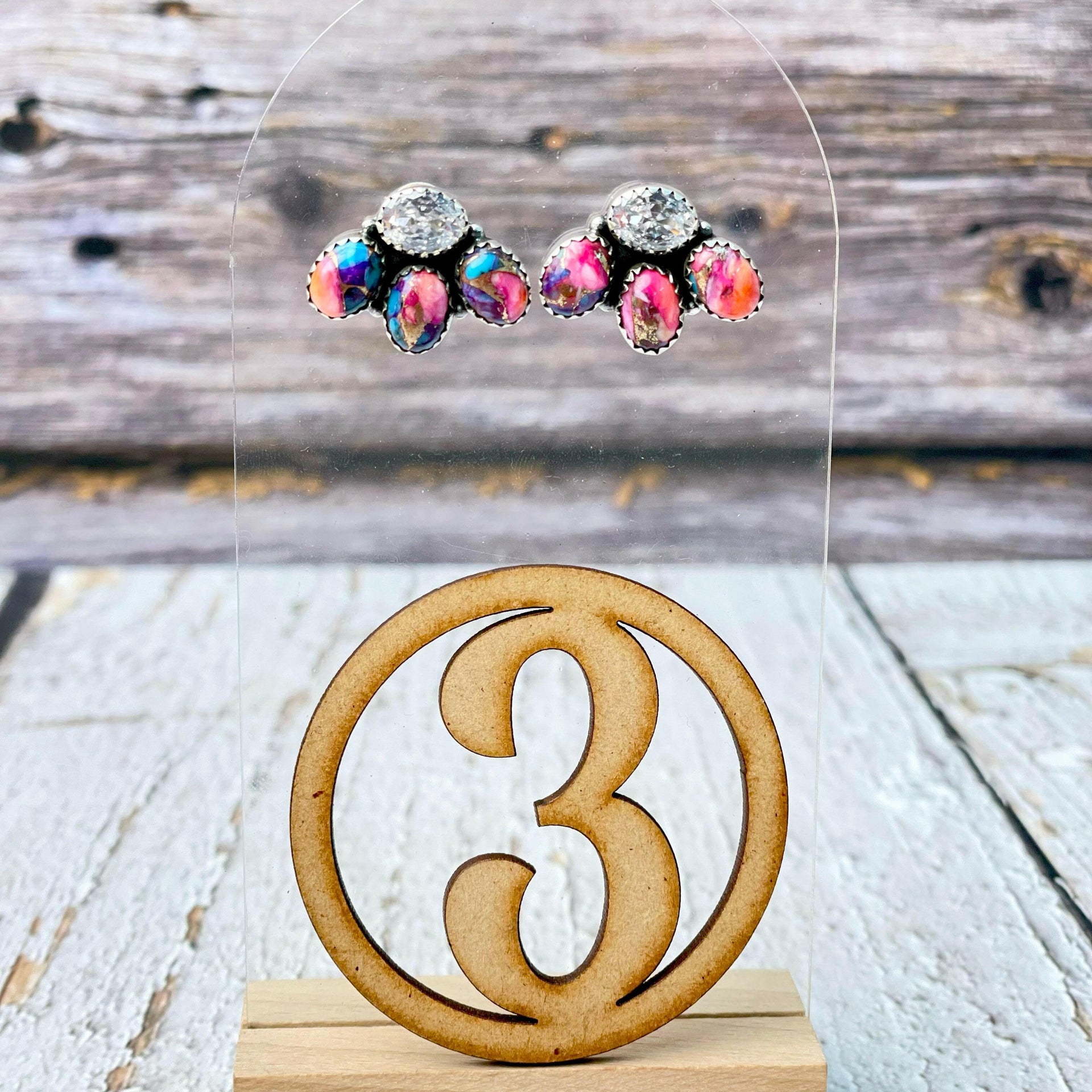 Mini Crystal Cluster Earrings-Earrings-Krush Kandy, Women's Online Fashion Boutique Located in Phoenix, Arizona (Scottsdale Area)