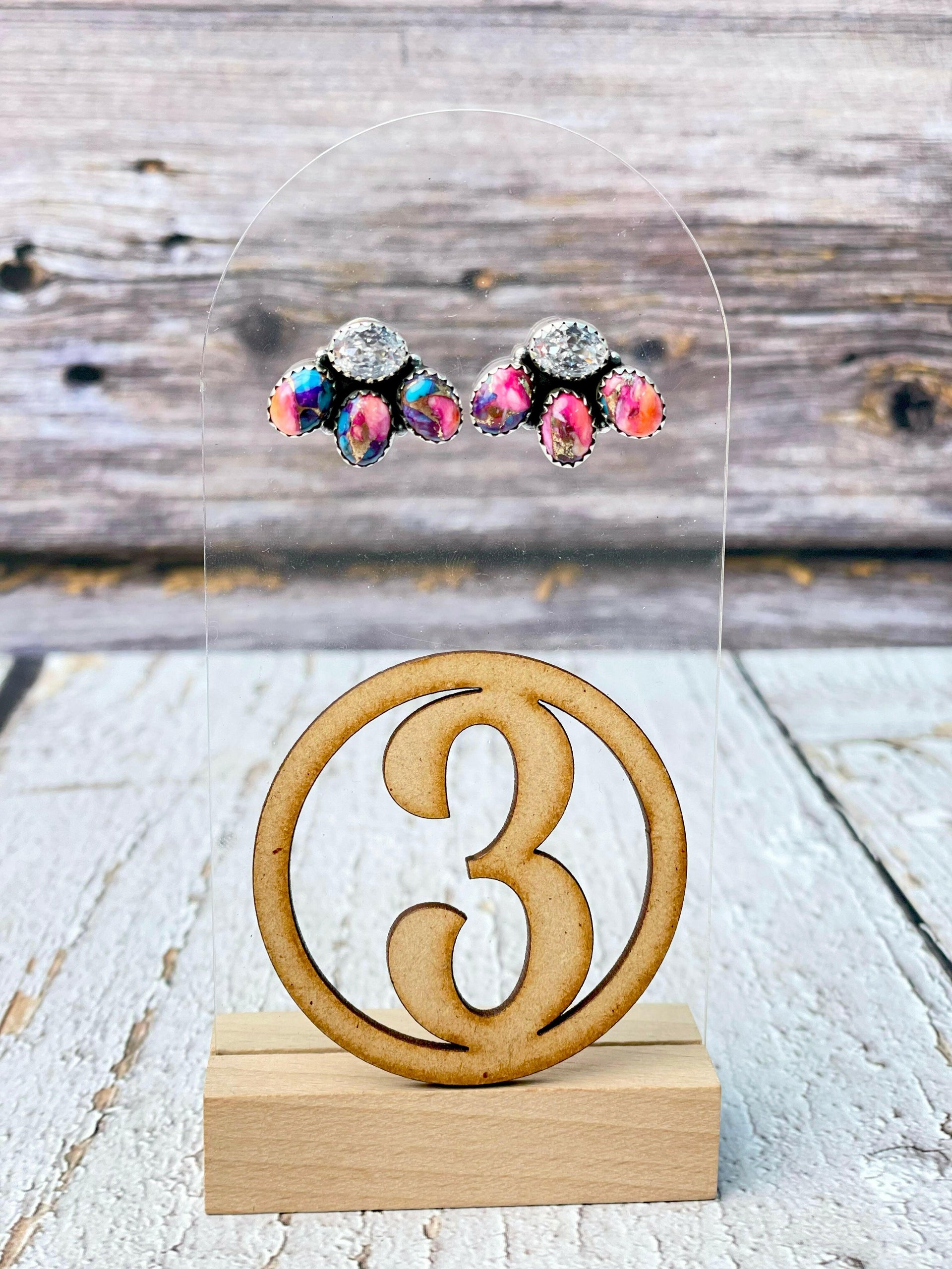 Mini Crystal Cluster Earrings-Earrings-Krush Kandy, Women's Online Fashion Boutique Located in Phoenix, Arizona (Scottsdale Area)