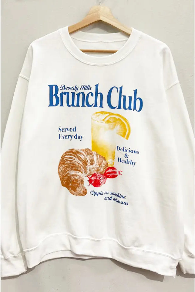 Beverly Hills Brunch Club Sweatshirt-Sweaters-Krush Kandy, Women's Online Fashion Boutique Located in Phoenix, Arizona (Scottsdale Area)