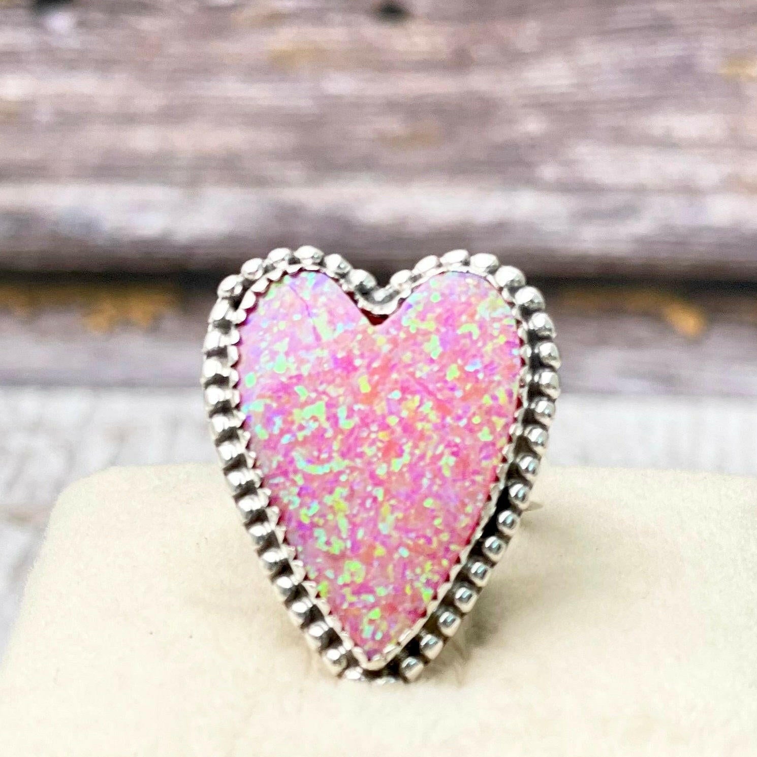 Long Heart Sterling Silver Ring-Statement Rings-Krush Kandy, Women's Online Fashion Boutique Located in Phoenix, Arizona (Scottsdale Area)