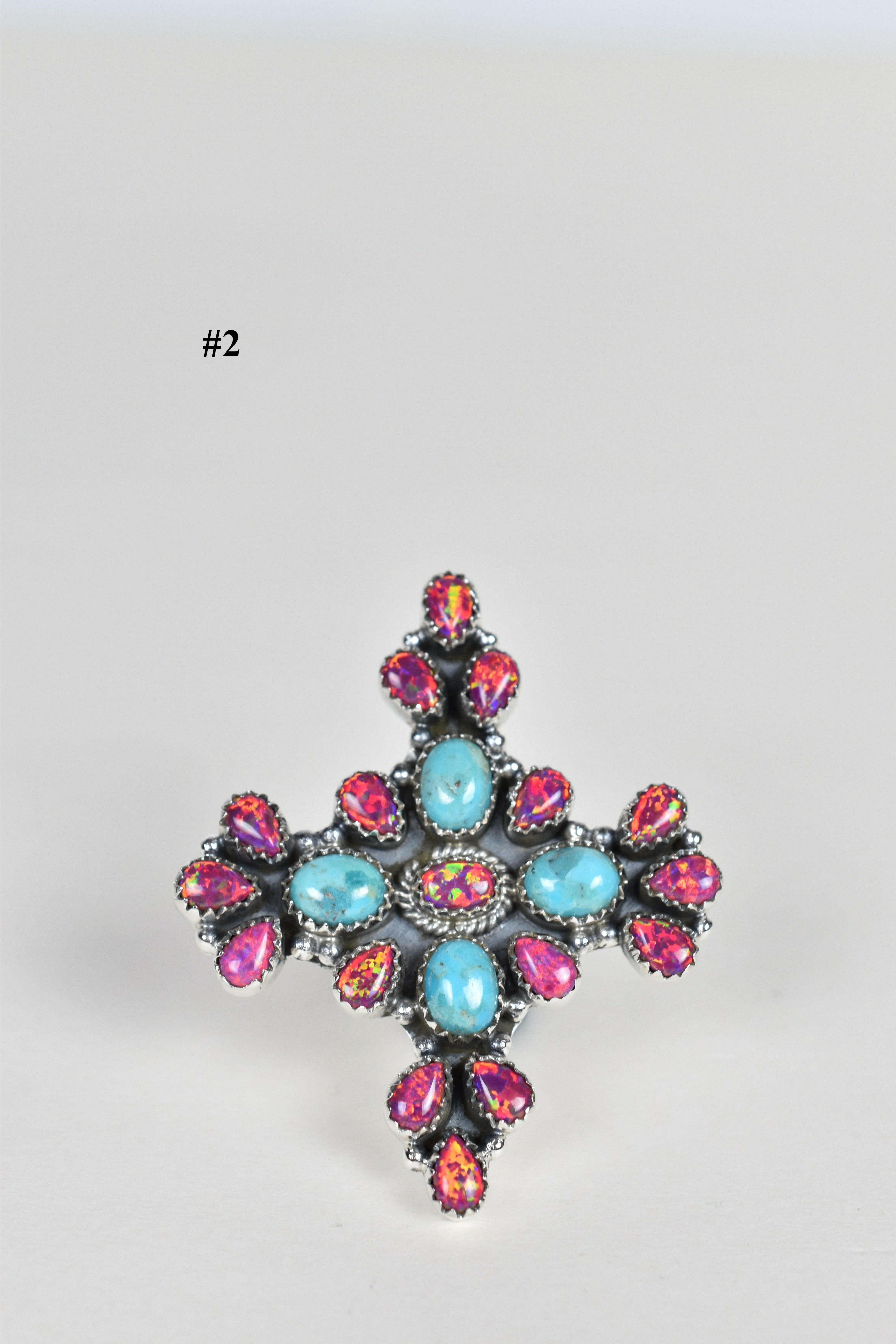 Magical Opal Cluster Rings ( 10 DIFFERENT ONE OF A KINDS!! )-Cluster Rings-Krush Kandy, Women's Online Fashion Boutique Located in Phoenix, Arizona (Scottsdale Area)