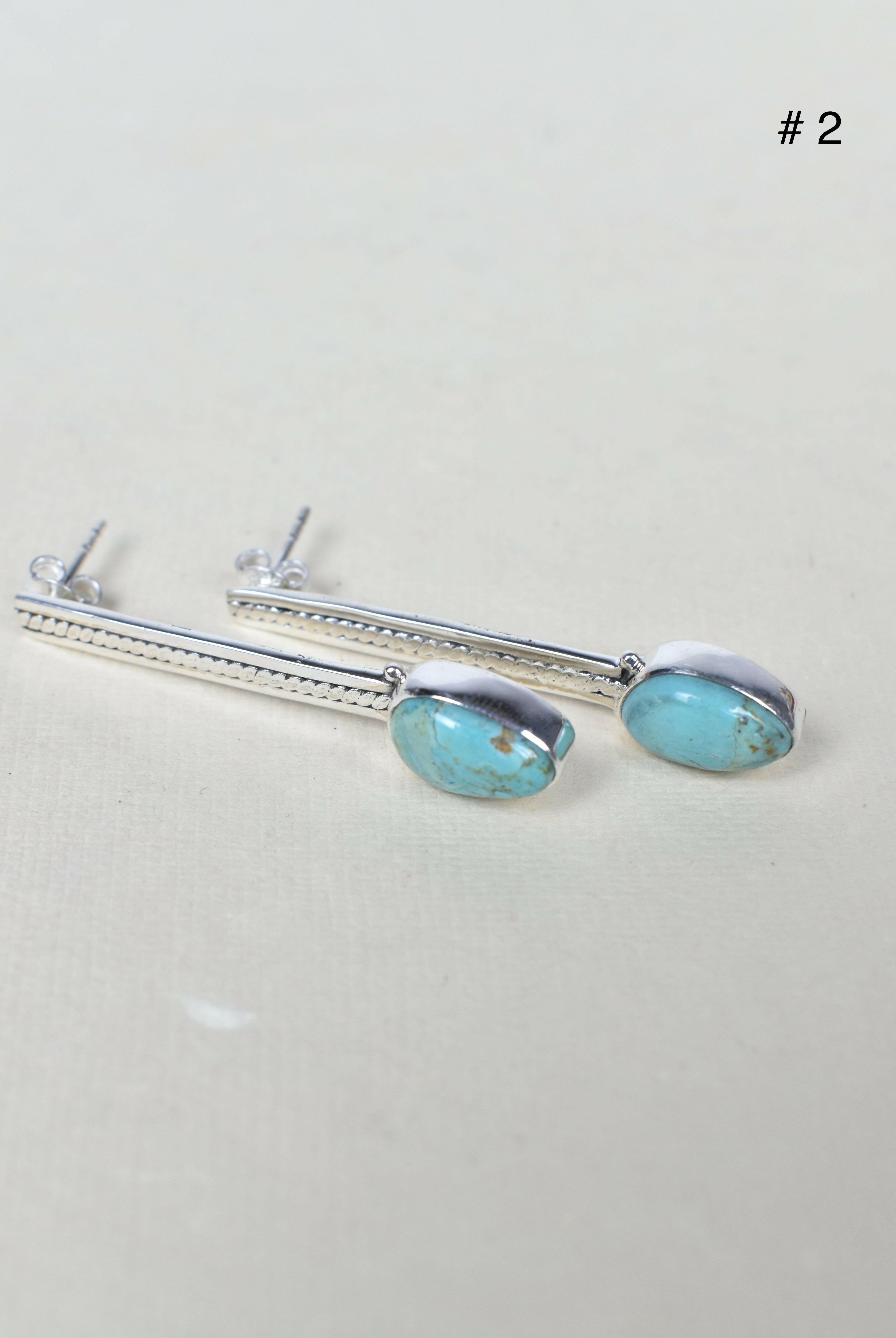 Silver Solitaire Bar Earrings-Drop Earrings-Krush Kandy, Women's Online Fashion Boutique Located in Phoenix, Arizona (Scottsdale Area)