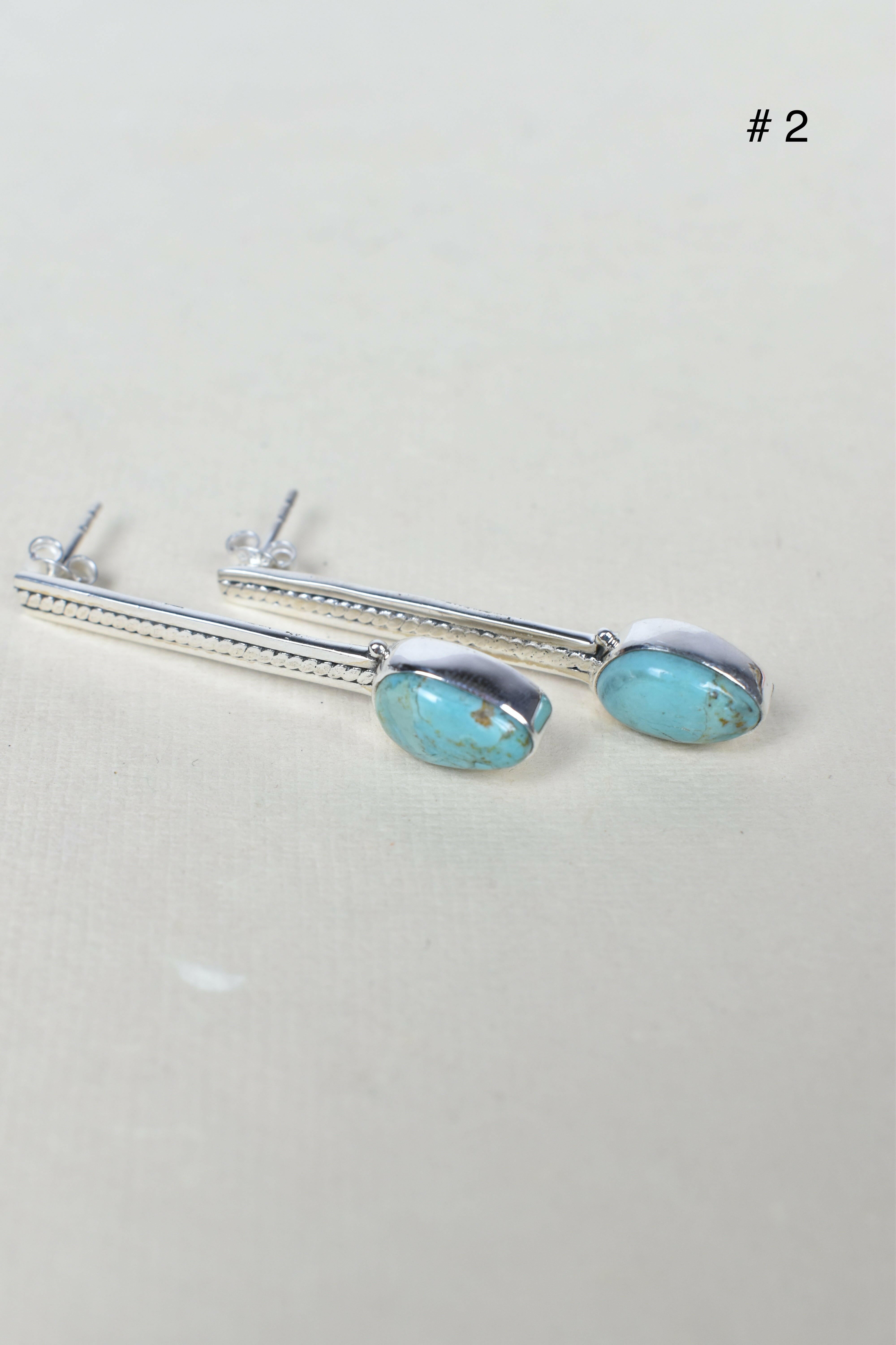 Silver Solitaire Bar Earrings-Drop Earrings-Krush Kandy, Women's Online Fashion Boutique Located in Phoenix, Arizona (Scottsdale Area)