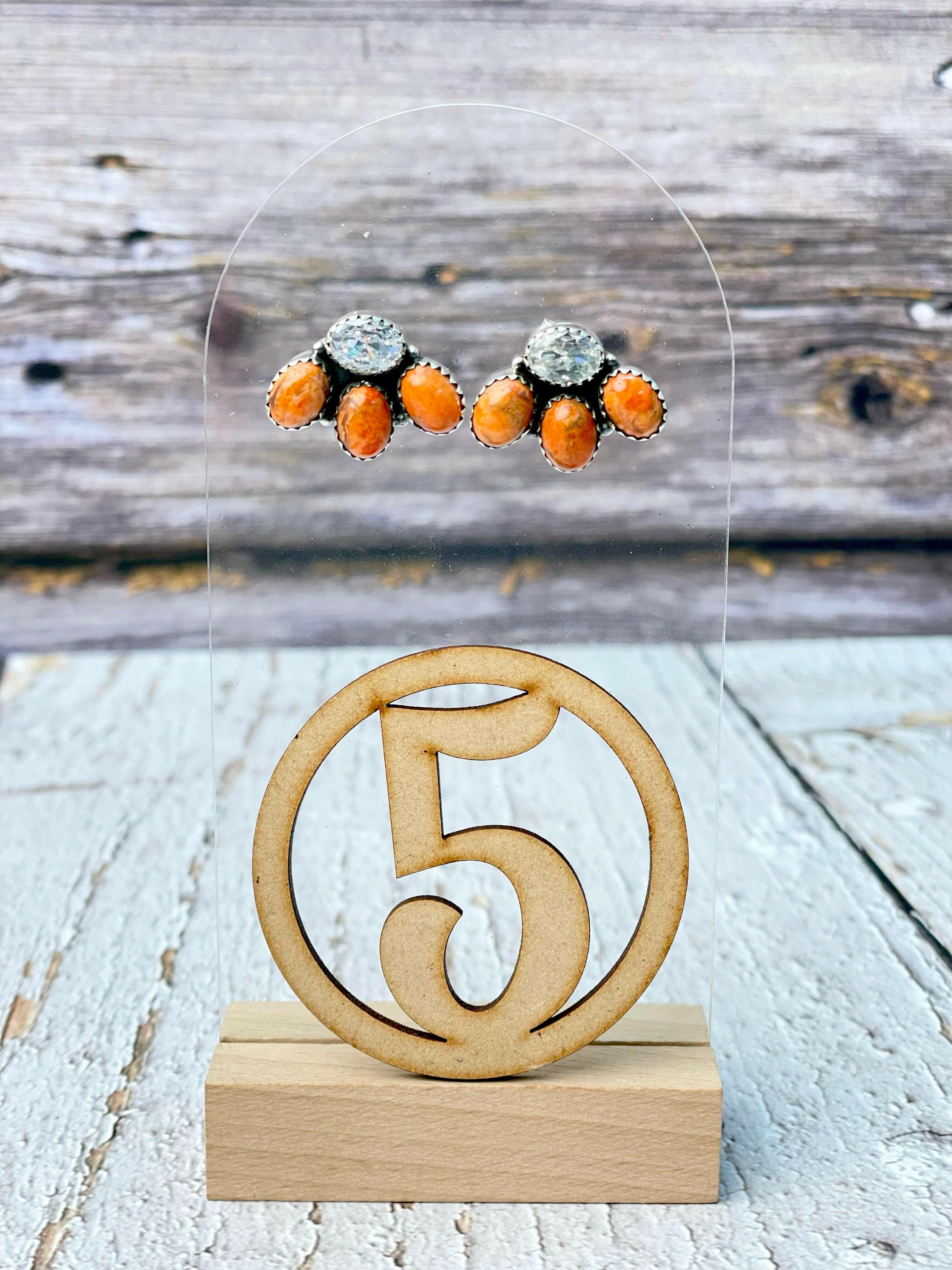 Mini Crystal Cluster Earrings-Earrings-Krush Kandy, Women's Online Fashion Boutique Located in Phoenix, Arizona (Scottsdale Area)