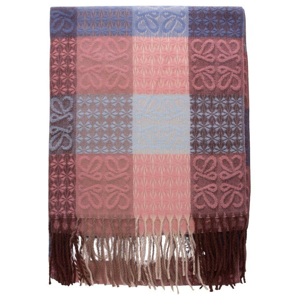 Color Block Plaid Scarf with Fringe and Butterfly Design-Scarves-Krush Kandy, Women's Online Fashion Boutique Located in Phoenix, Arizona (Scottsdale Area)