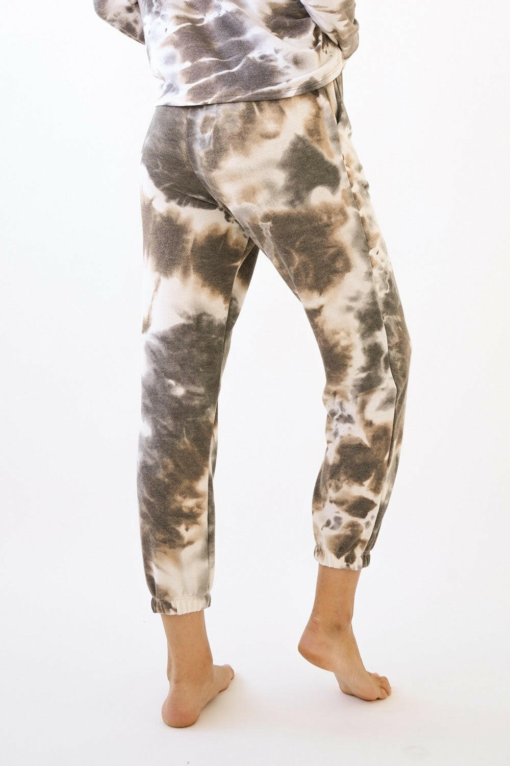 Ash Brown Tie Dye Jogger Pants-Joggers-Krush Kandy, Women's Online Fashion Boutique Located in Phoenix, Arizona (Scottsdale Area)