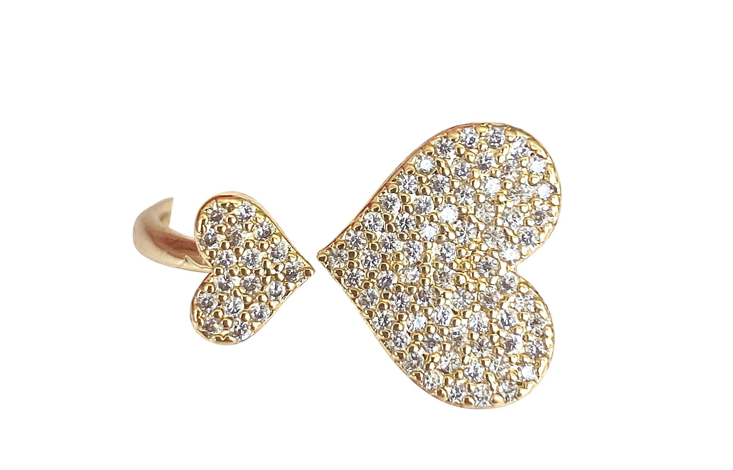 Double Heart Ring-Rings-Krush Kandy, Women's Online Fashion Boutique Located in Phoenix, Arizona (Scottsdale Area)