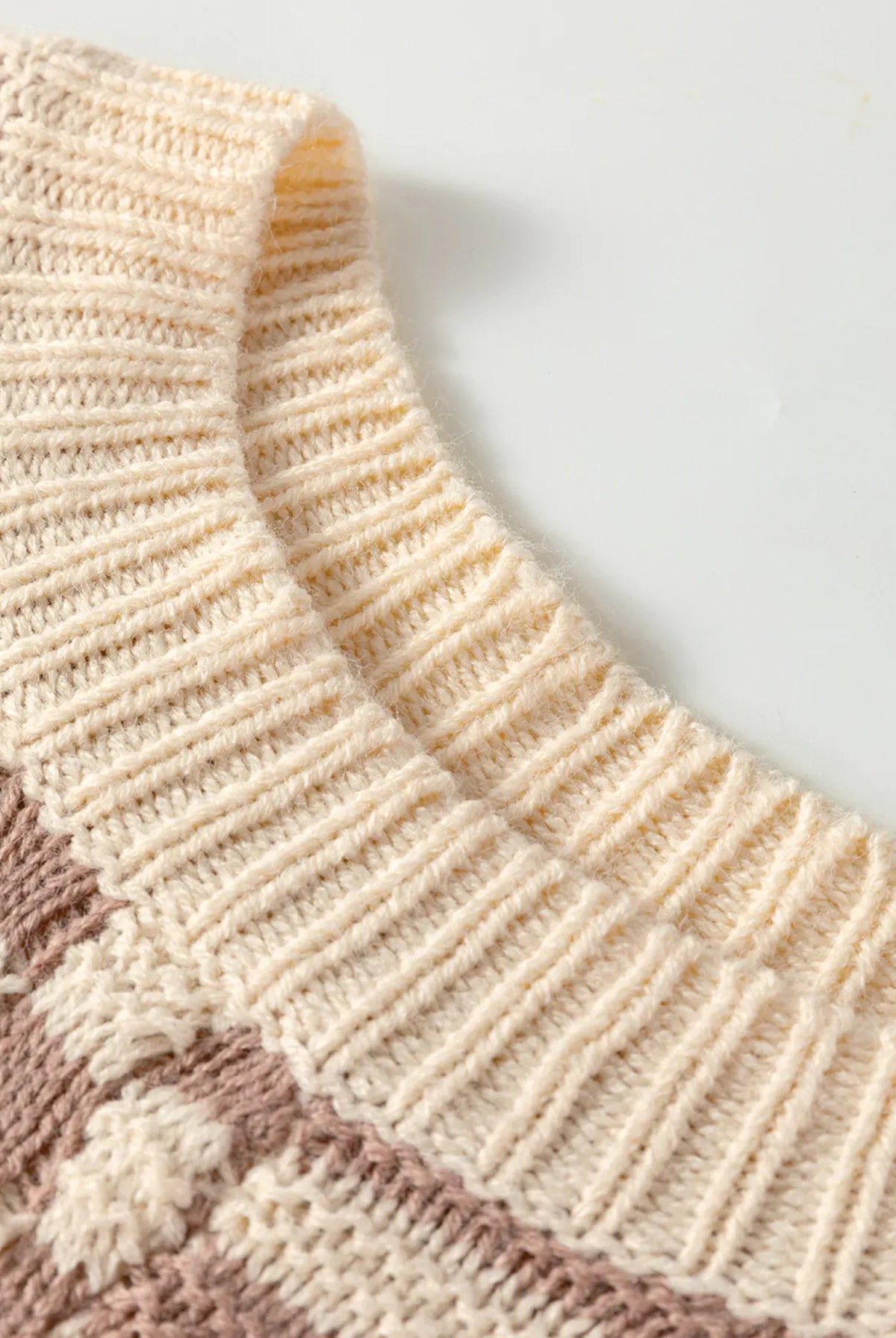 Stripe Checkerboard Drop Shoulder Balloon Sleeve Sweater-Sweaters-Krush Kandy, Women's Online Fashion Boutique Located in Phoenix, Arizona (Scottsdale Area)
