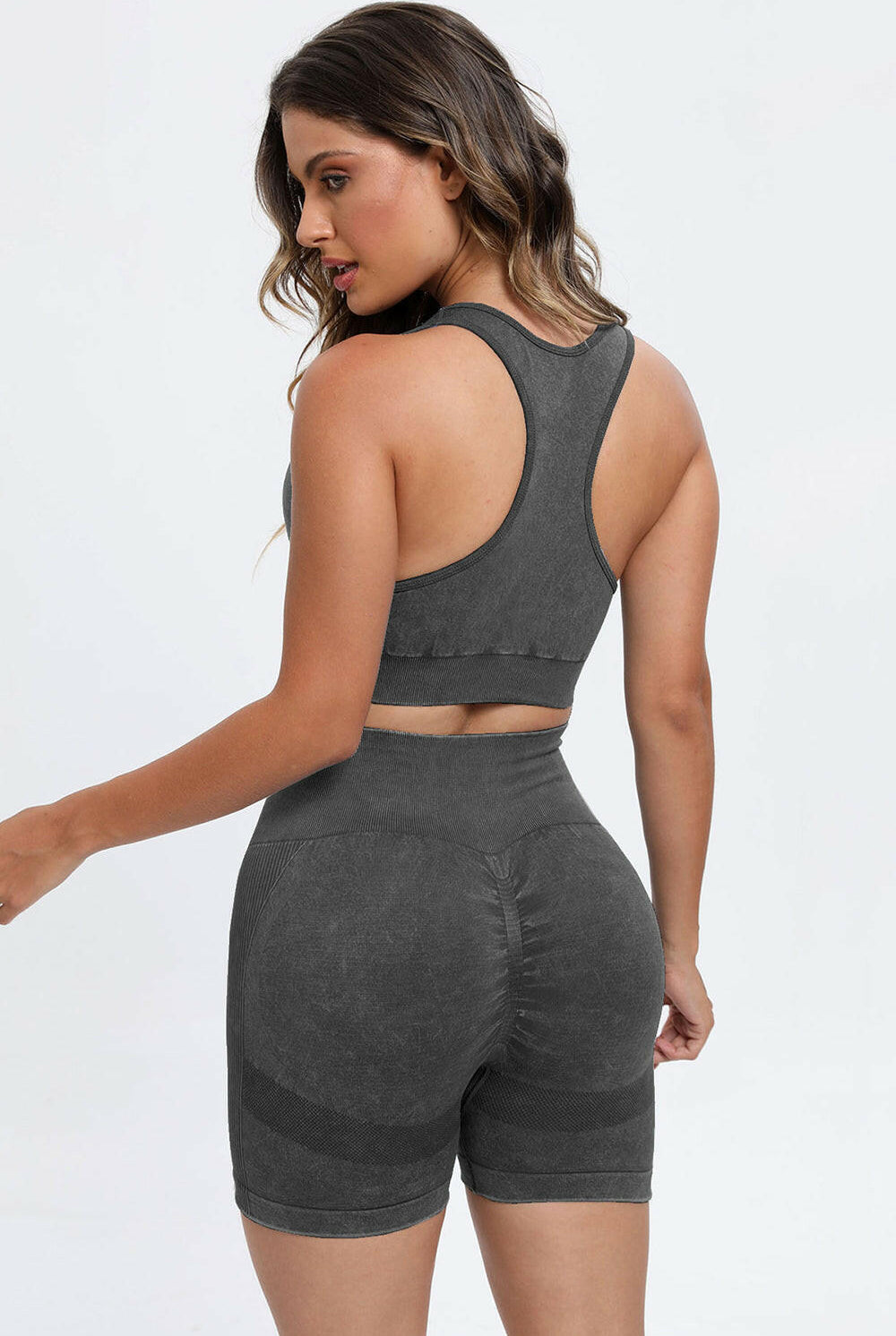 3 Piece Washed Square Neck Wide Strap Active Set-Krush Kandy, Women's Online Fashion Boutique Located in Phoenix, Arizona (Scottsdale Area)