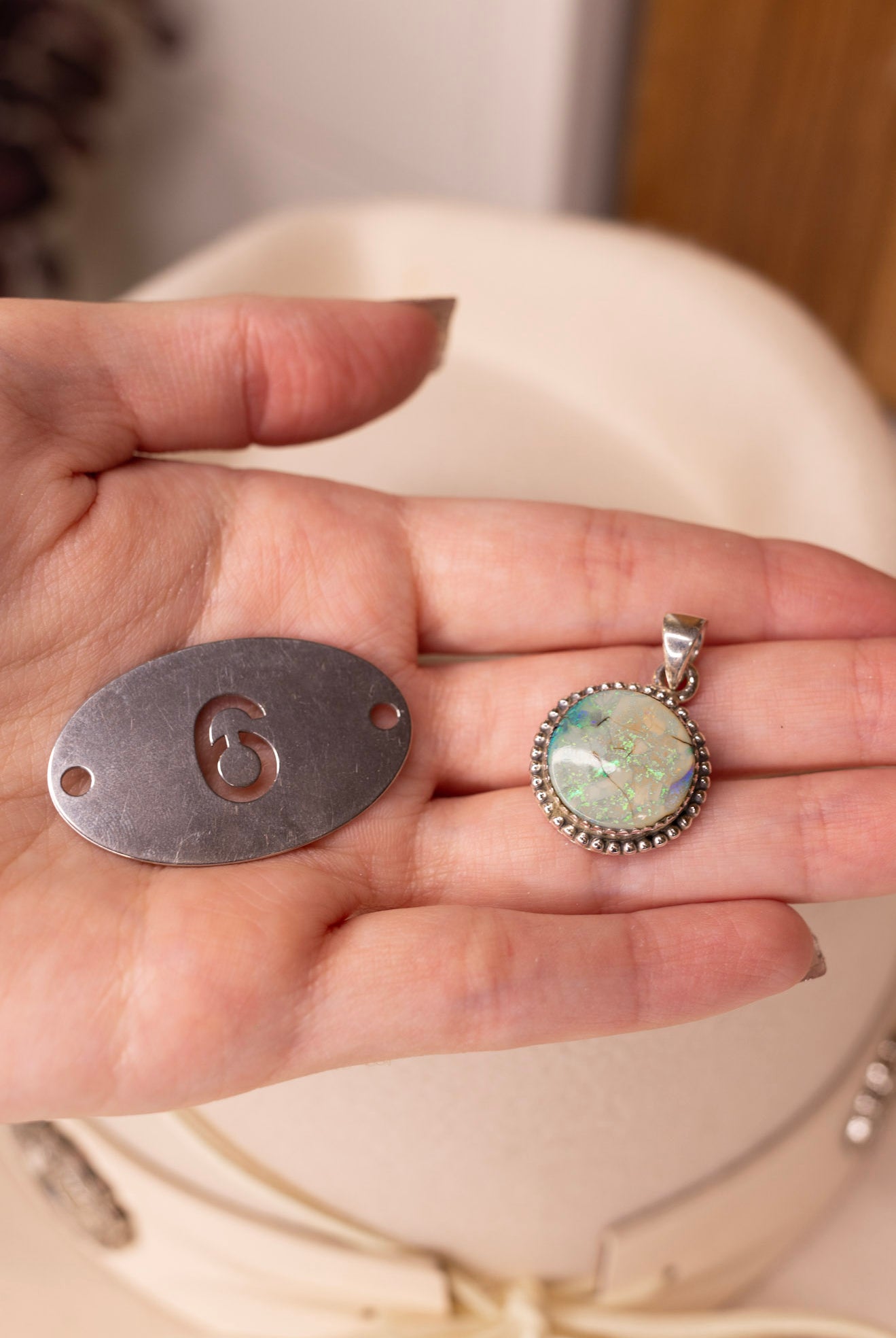 One Of A Kind Sterling Opal Slab Pendants-Necklaces-Krush Kandy, Women's Online Fashion Boutique Located in Phoenix, Arizona (Scottsdale Area)