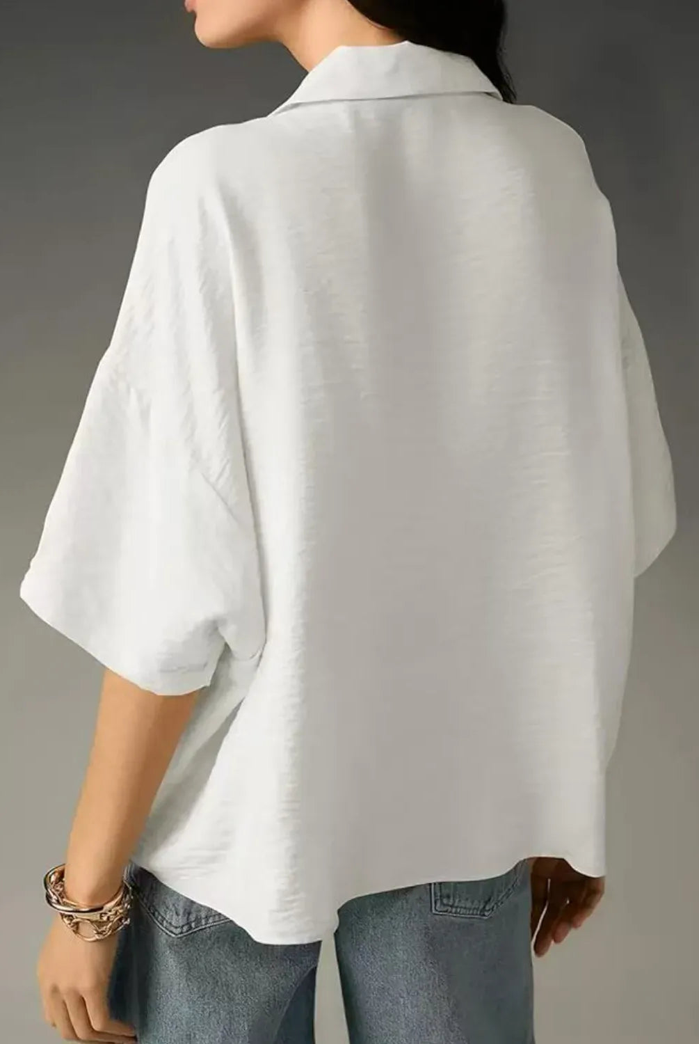 Collared Neck Half Sleeve Blouse-Krush Kandy, Women's Online Fashion Boutique Located in Phoenix, Arizona (Scottsdale Area)