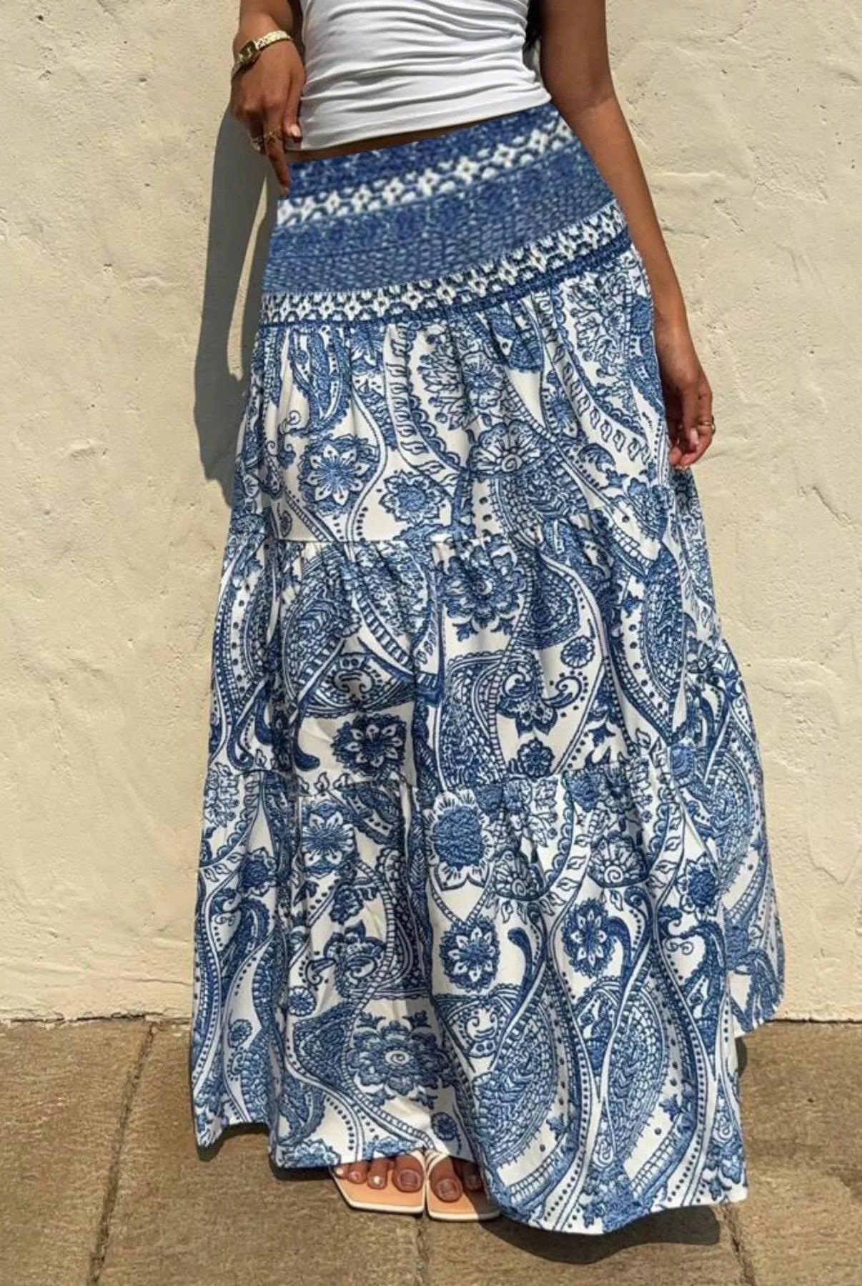 Printed High Waist Maxi Skirt-Skirts-Krush Kandy, Women's Online Fashion Boutique Located in Phoenix, Arizona (Scottsdale Area)