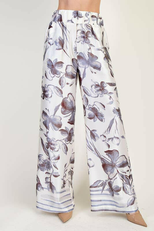 Resort Ready Printed Wide-Leg Pants-Pants-Krush Kandy, Women's Online Fashion Boutique Located in Phoenix, Arizona (Scottsdale Area)