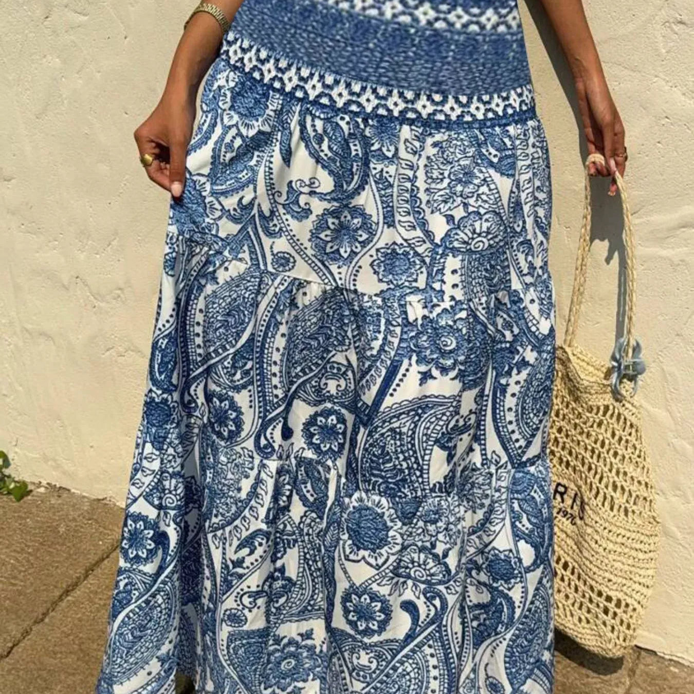 Printed High Waist Maxi Skirt-Skirts-Krush Kandy, Women's Online Fashion Boutique Located in Phoenix, Arizona (Scottsdale Area)