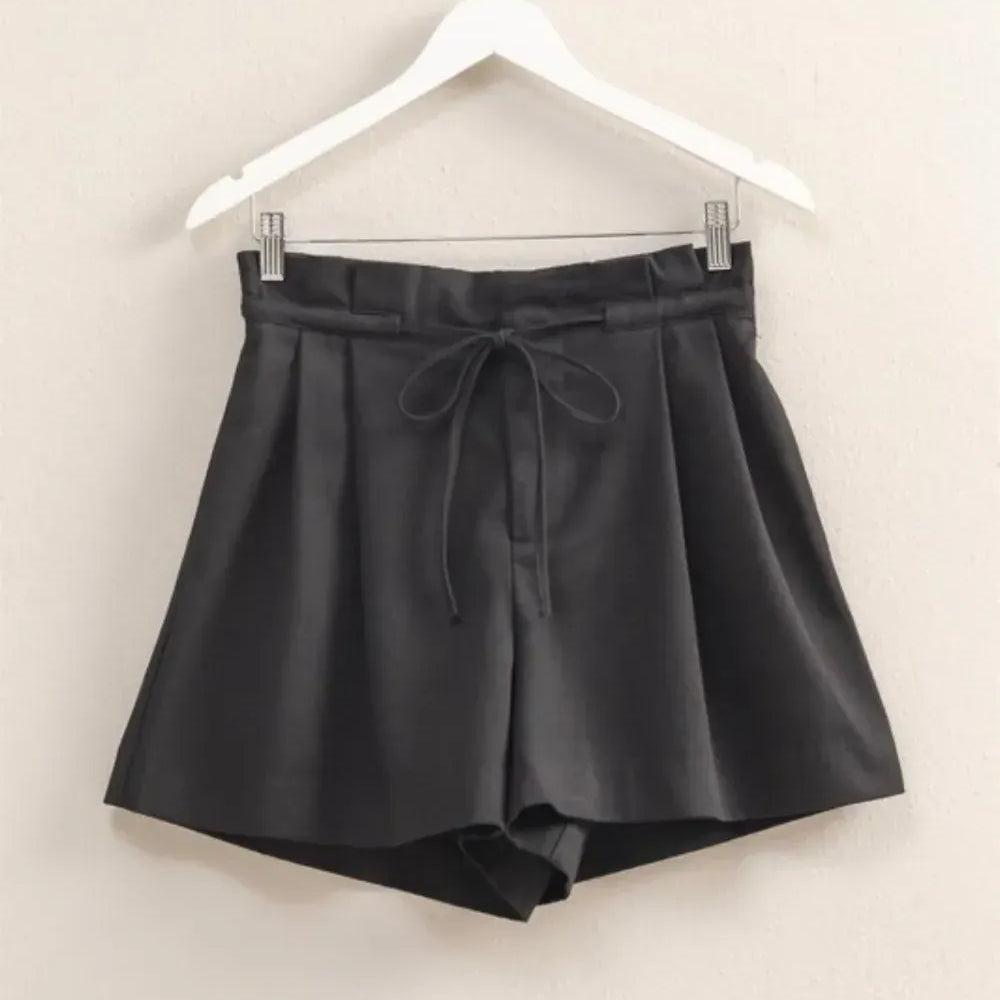 HYFVE High-Waisted Washed Twill Paperbag Shorts-Krush Kandy, Women's Online Fashion Boutique Located in Phoenix, Arizona (Scottsdale Area)