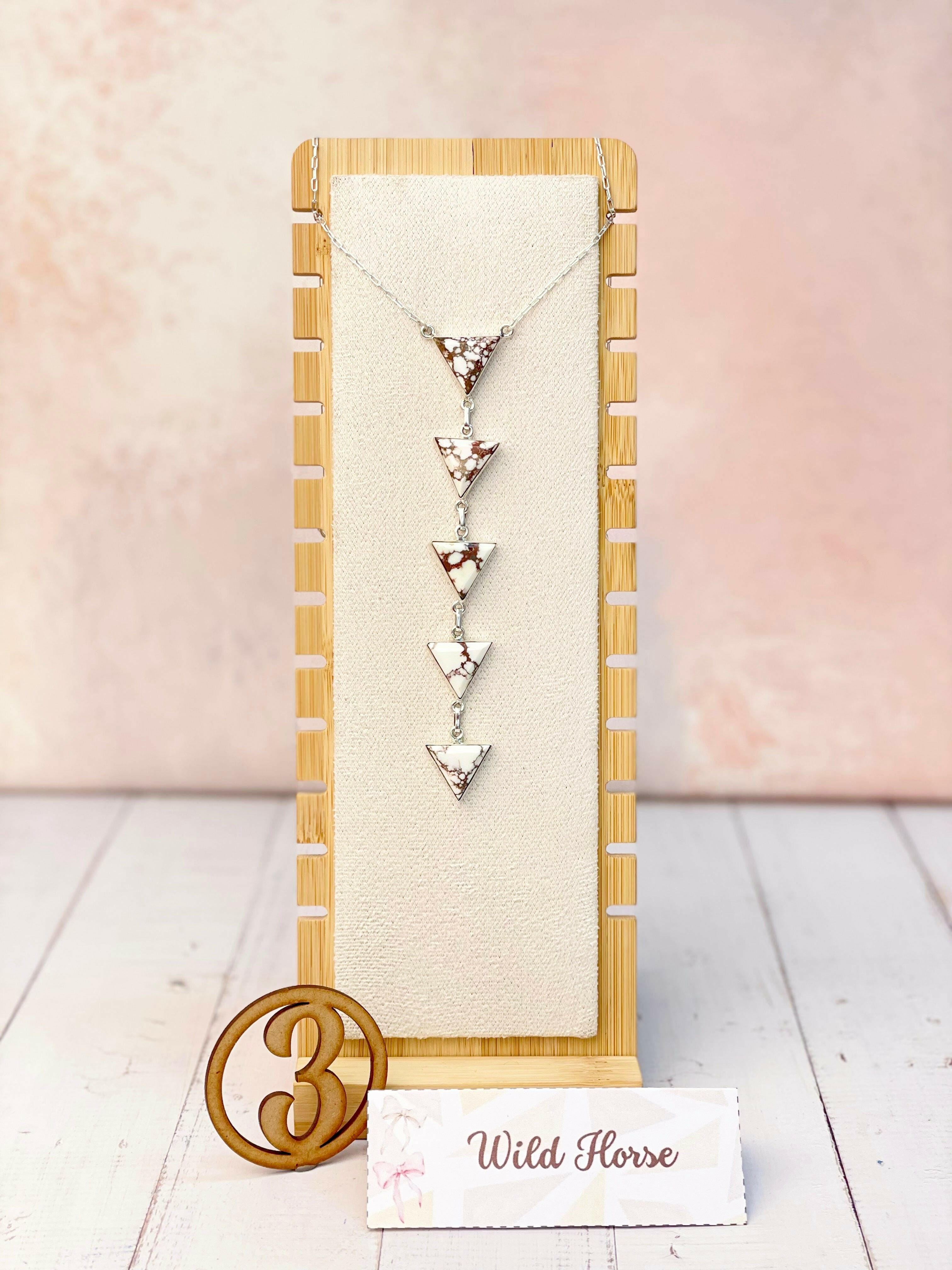 Trinity's Triad Stone Drop Necklace-Necklaces-Krush Kandy, Women's Online Fashion Boutique Located in Phoenix, Arizona (Scottsdale Area)