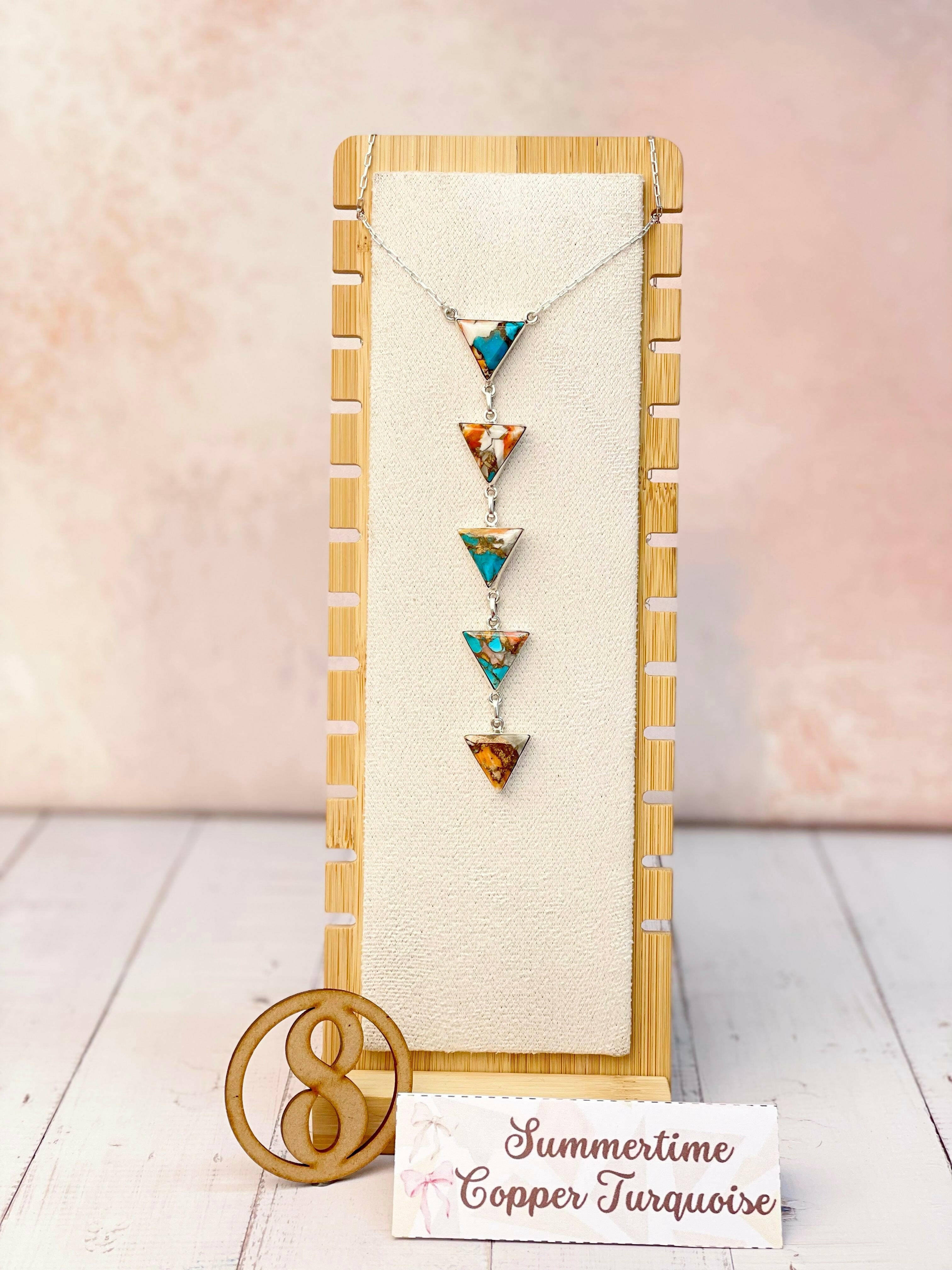 Trinity's Triad Stone Drop Necklace-Necklaces-Krush Kandy, Women's Online Fashion Boutique Located in Phoenix, Arizona (Scottsdale Area)