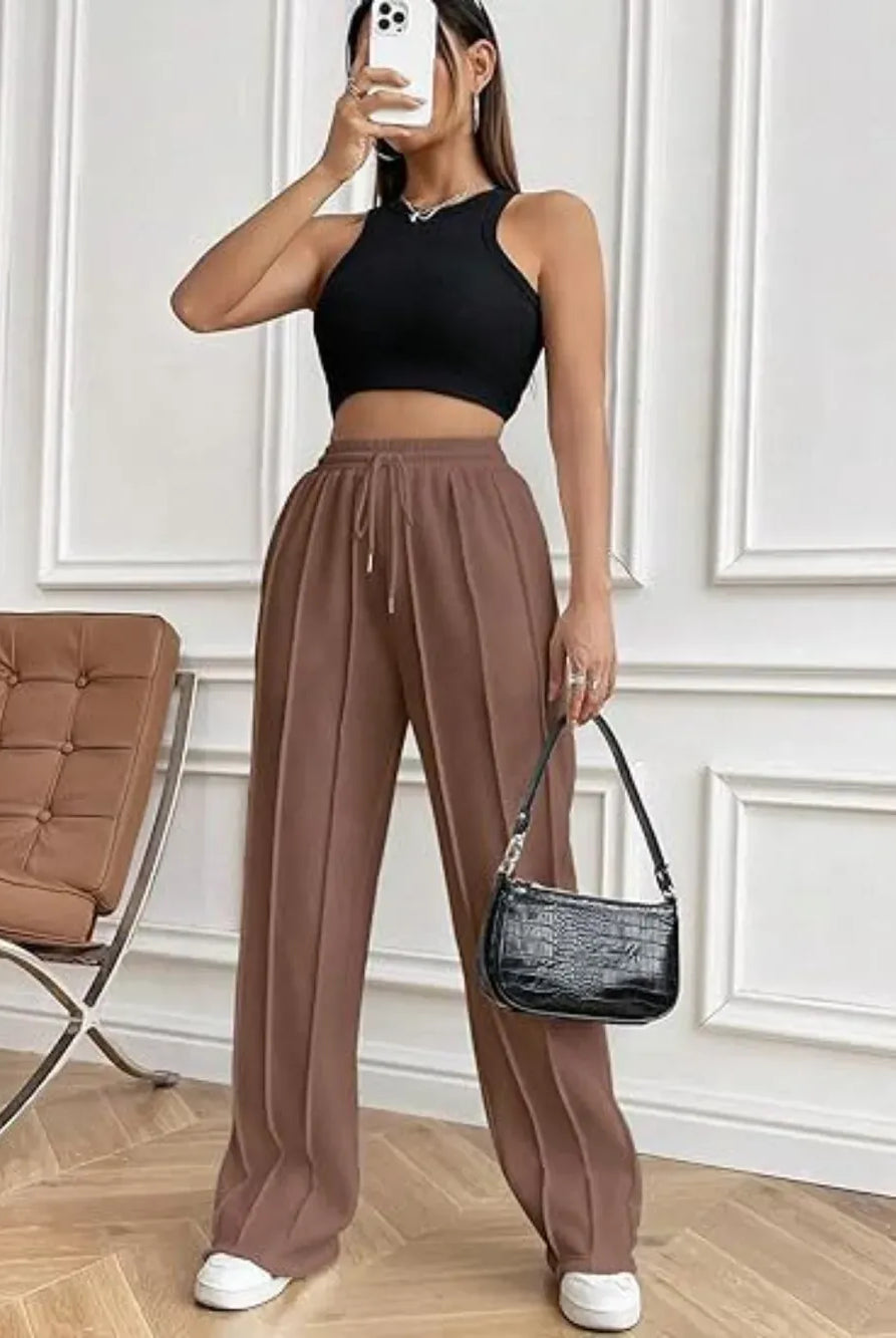Drawstring Wide Leg Pants with Pockets-PANTS-Krush Kandy, Women's Online Fashion Boutique Located in Phoenix, Arizona (Scottsdale Area)