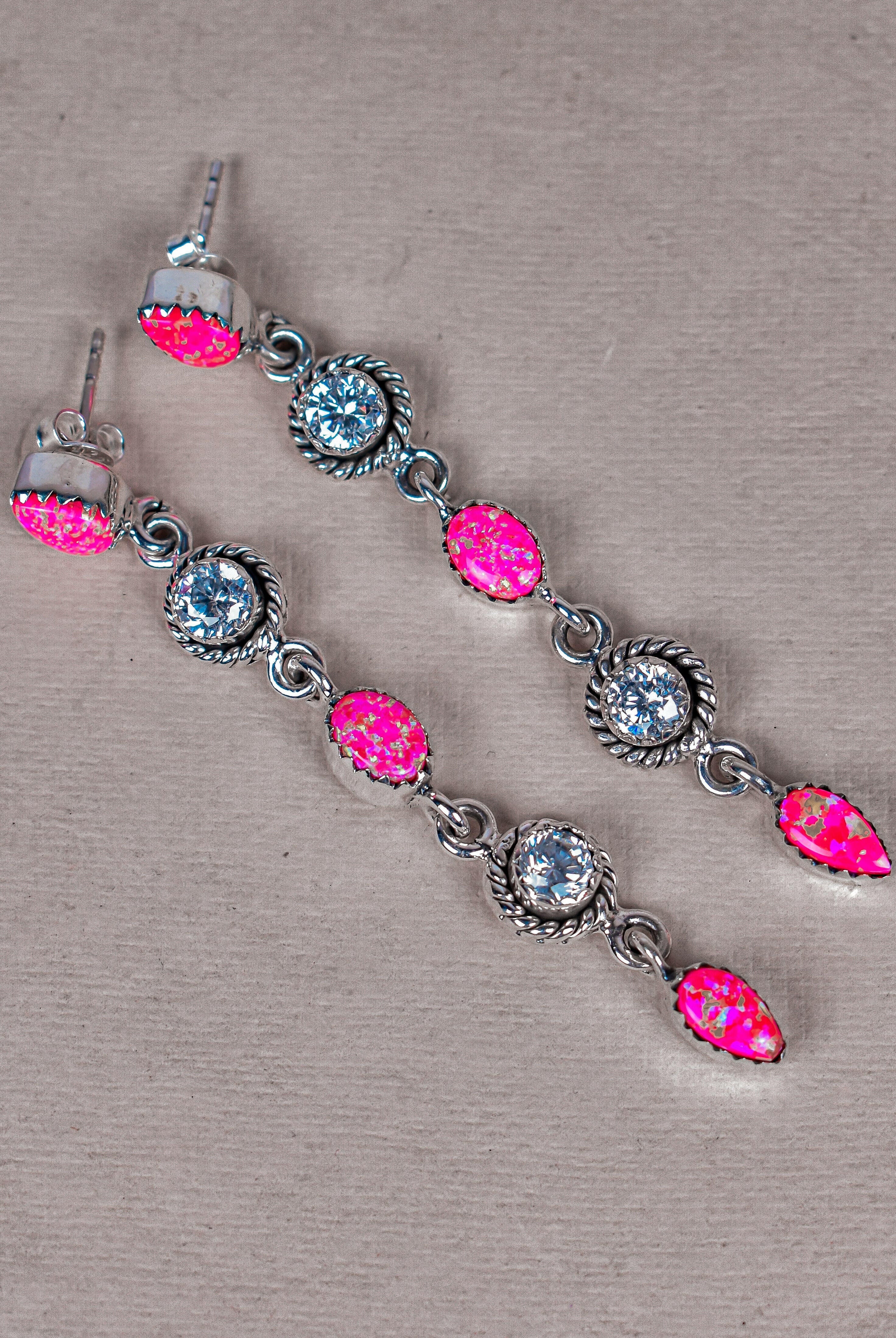 Triple Double Dangle Earrings-Drop Earrings-Krush Kandy, Women's Online Fashion Boutique Located in Phoenix, Arizona (Scottsdale Area)