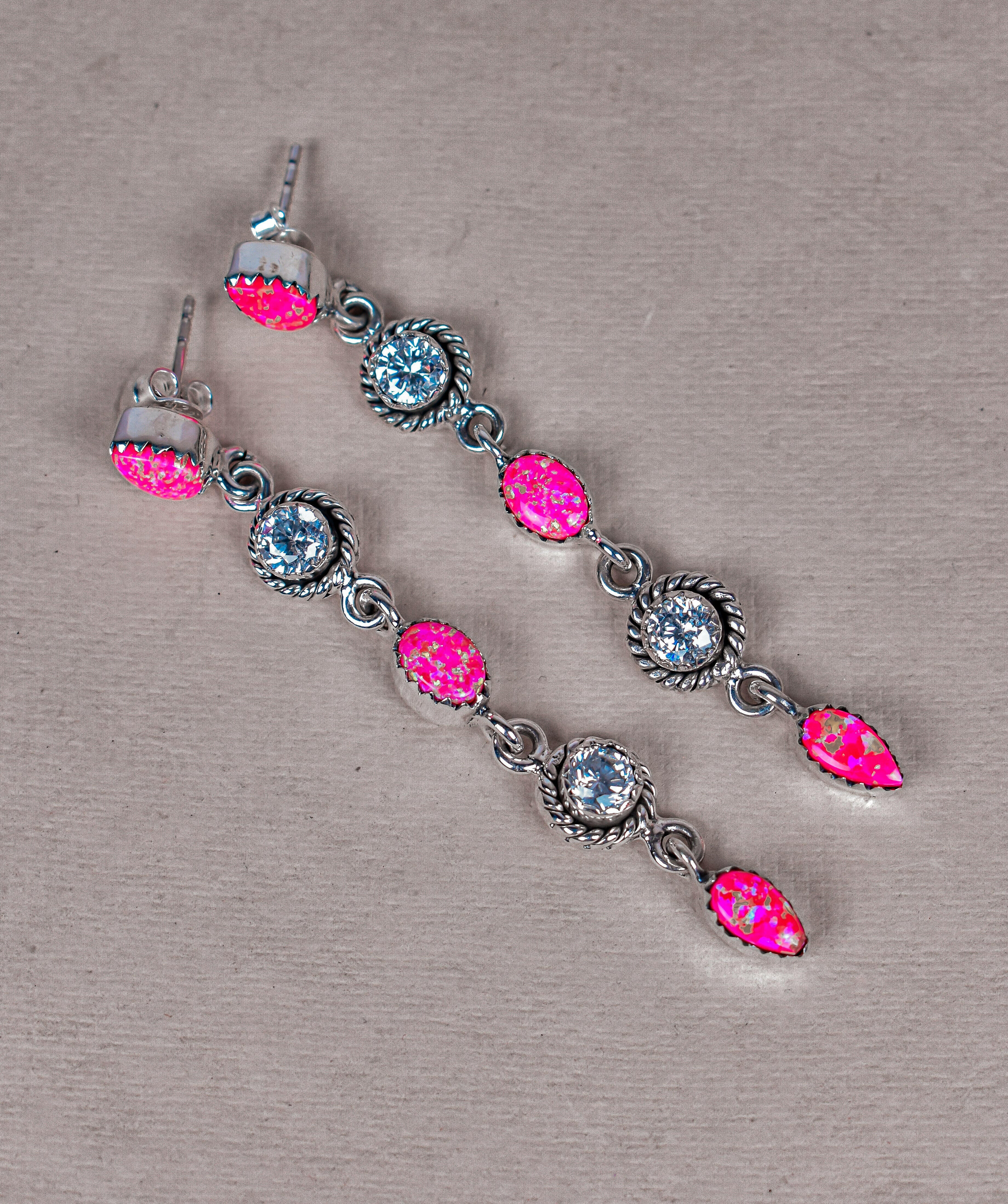 Triple Double Dangle Earrings-Drop Earrings-Krush Kandy, Women's Online Fashion Boutique Located in Phoenix, Arizona (Scottsdale Area)