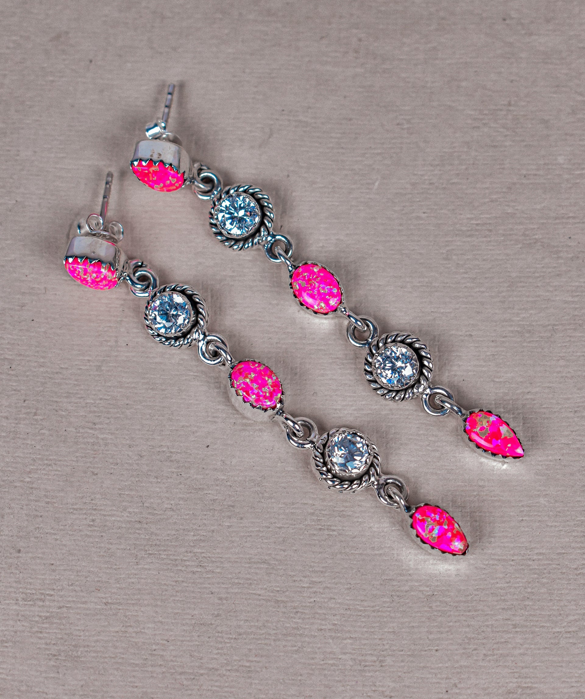 Triple Double Dangle Earrings-Drop Earrings-Krush Kandy, Women's Online Fashion Boutique Located in Phoenix, Arizona (Scottsdale Area)