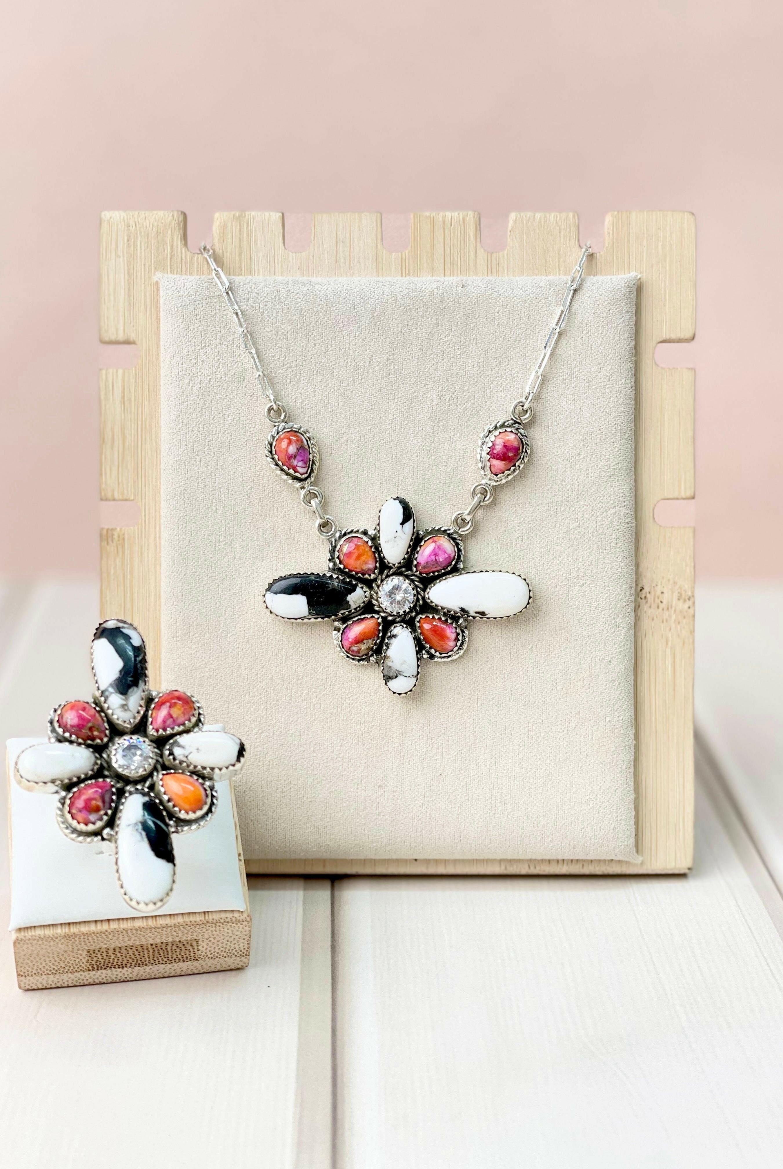 White Buffalo Starburst Set-Necklaces-Krush Kandy, Women's Online Fashion Boutique Located in Phoenix, Arizona (Scottsdale Area)