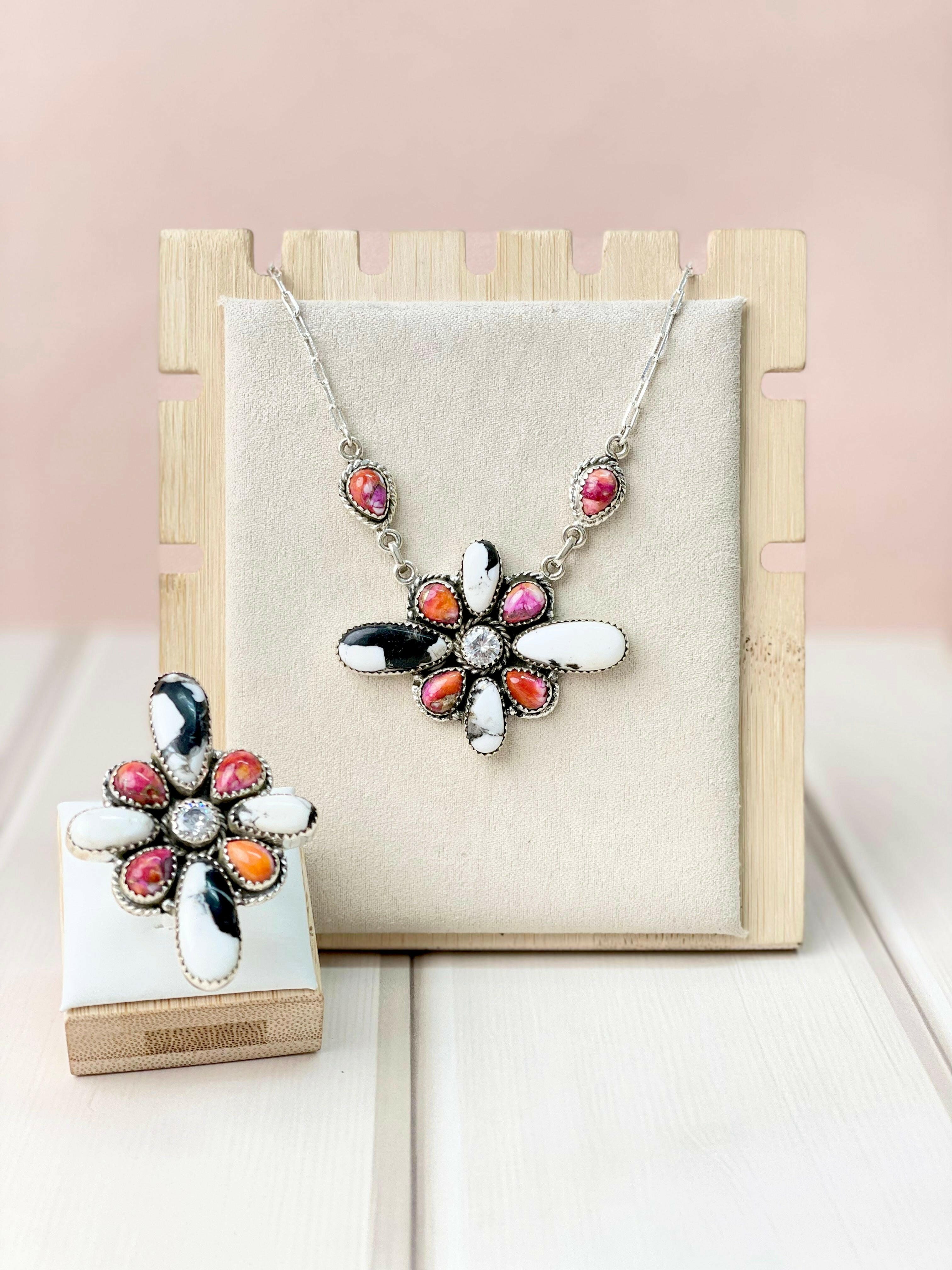 White Buffalo Starburst Set-Necklaces-Krush Kandy, Women's Online Fashion Boutique Located in Phoenix, Arizona (Scottsdale Area)