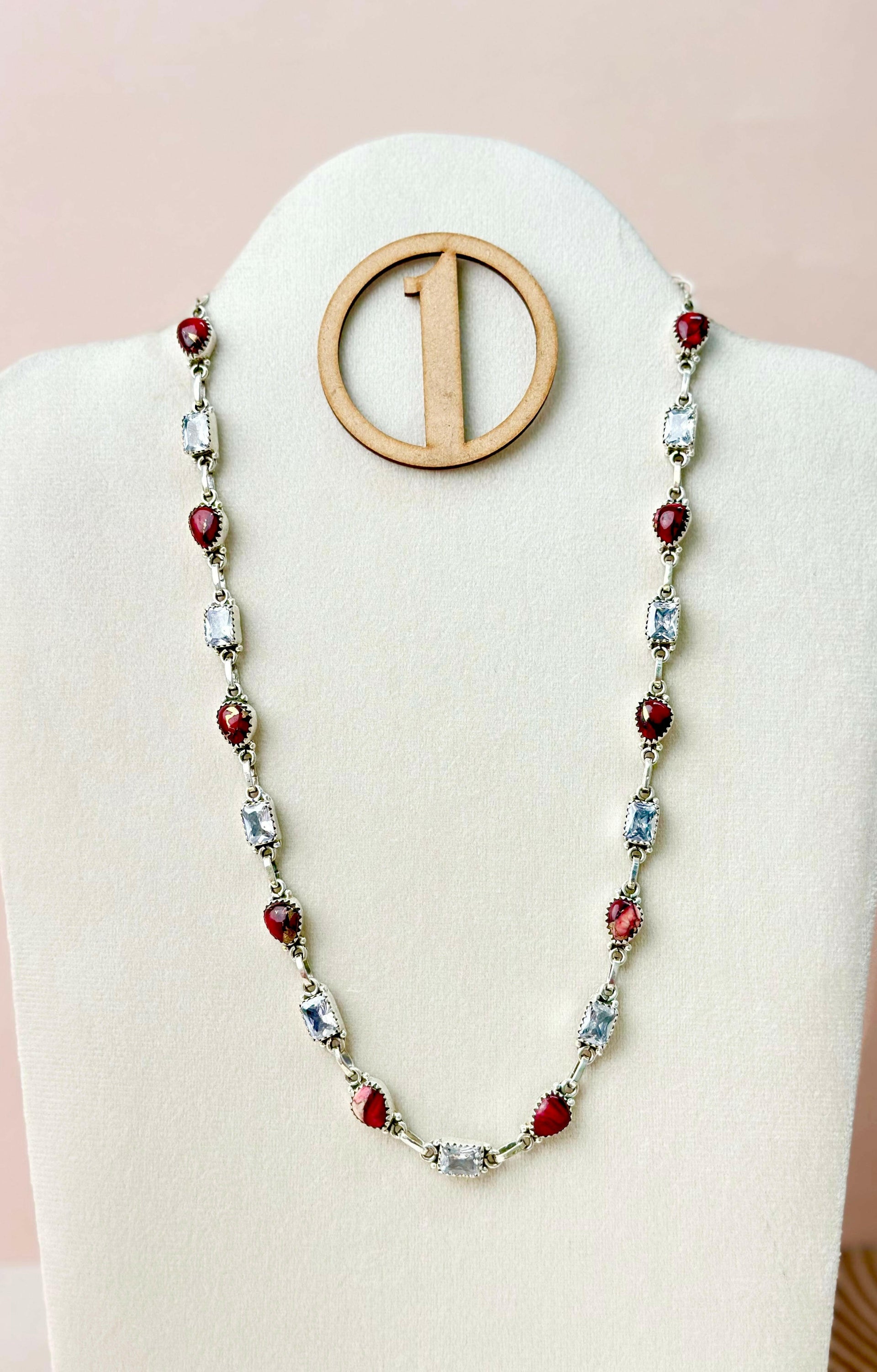 Darling Dahlias and Crystals Statement Necklace-Necklaces-Krush Kandy, Women's Online Fashion Boutique Located in Phoenix, Arizona (Scottsdale Area)