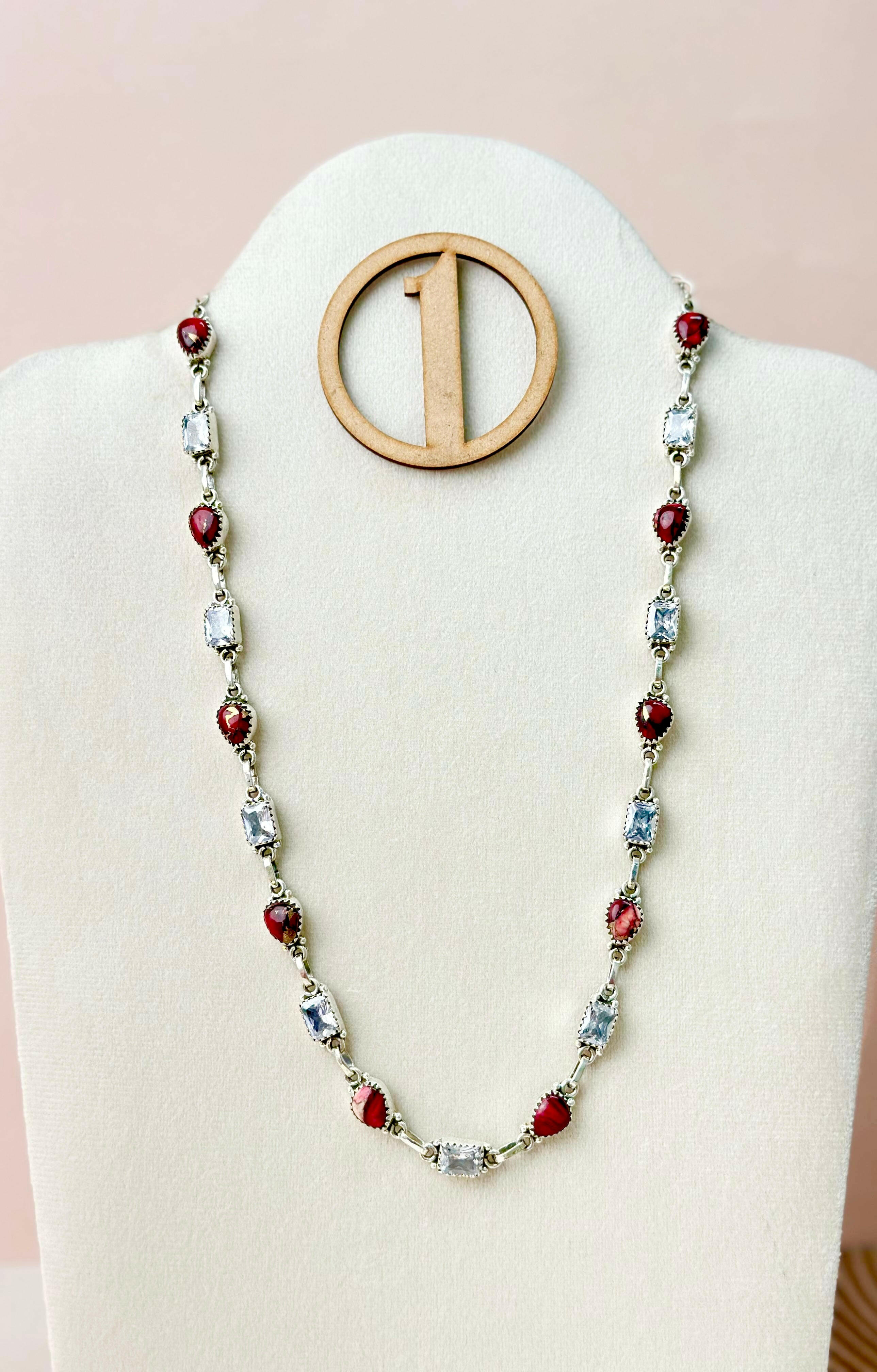 Darling Dahlias and Crystals Statement Necklace-Necklaces-Krush Kandy, Women's Online Fashion Boutique Located in Phoenix, Arizona (Scottsdale Area)