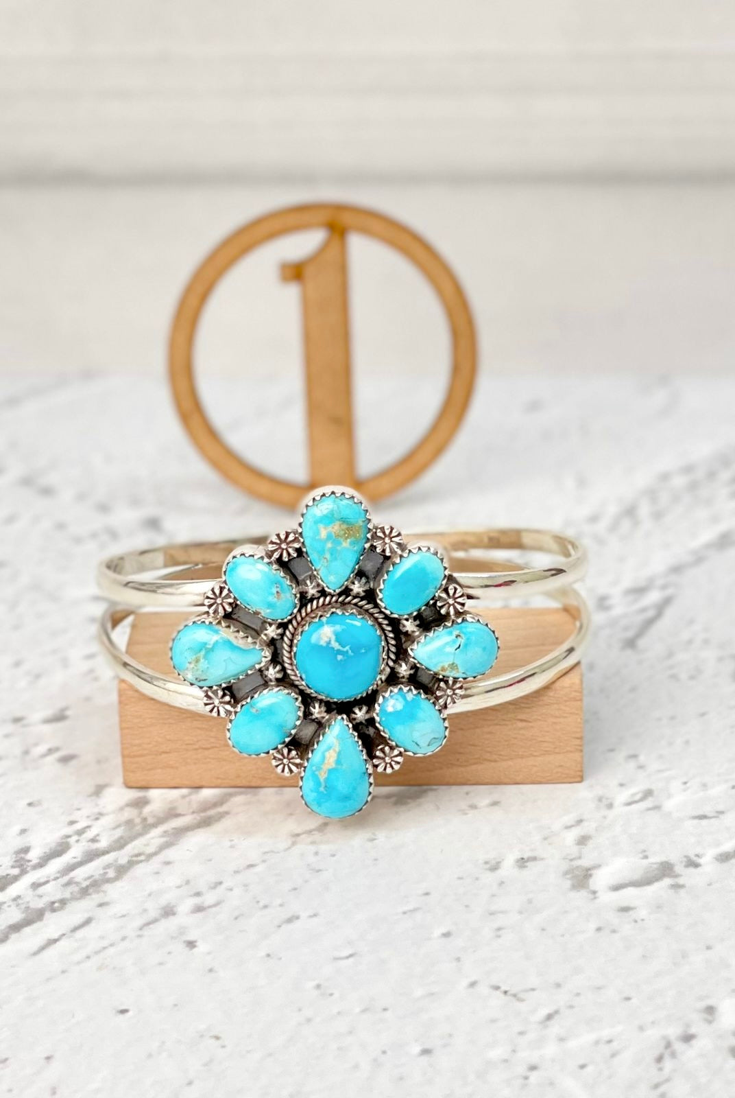 White Water Turquoise Cuff Bangles-Bracelets-Krush Kandy, Women's Online Fashion Boutique Located in Phoenix, Arizona (Scottsdale Area)