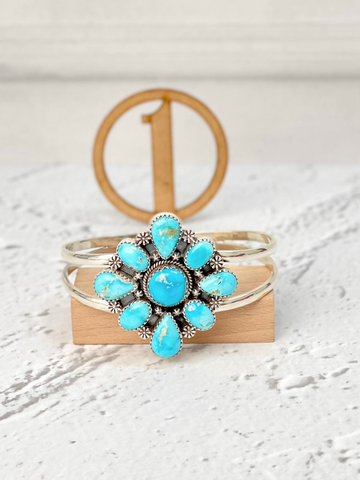 White Water Turquoise Cuff Bangles-Bracelets-Krush Kandy, Women's Online Fashion Boutique Located in Phoenix, Arizona (Scottsdale Area)