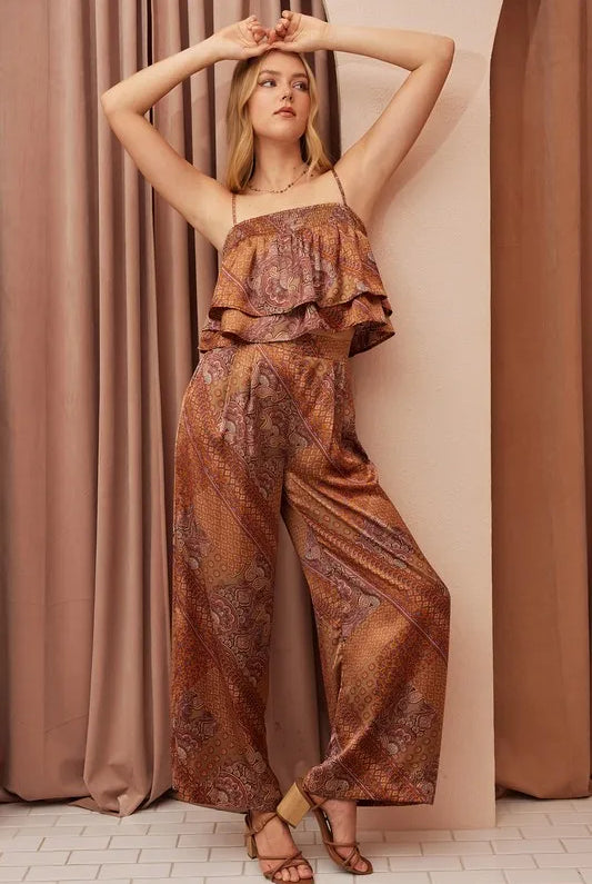 Mittoshop Paisley Patchwork Print Satin Wide Leg Pants-pants-Krush Kandy, Women's Online Fashion Boutique Located in Phoenix, Arizona (Scottsdale Area)