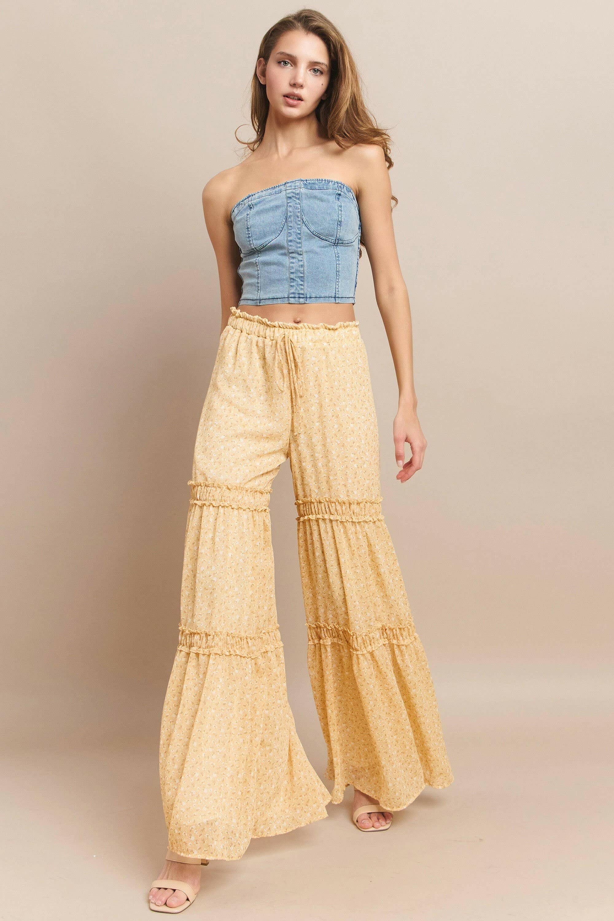 Sunset Stroll Floral Palazzo Pants-Pants-Krush Kandy, Women's Online Fashion Boutique Located in Phoenix, Arizona (Scottsdale Area)