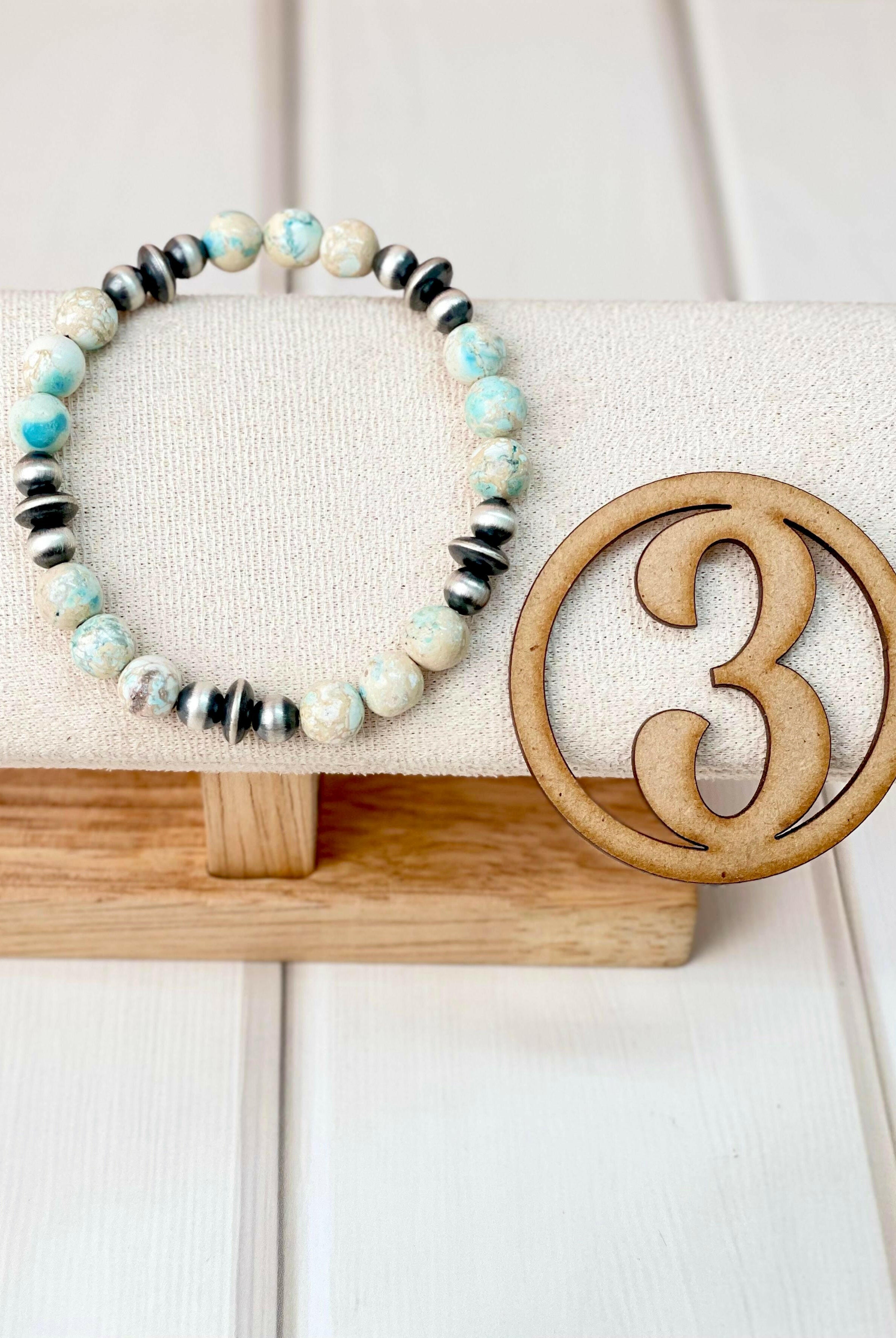 Desert Jasper Stretch Bracelet-Bracelets-Krush Kandy, Women's Online Fashion Boutique Located in Phoenix, Arizona (Scottsdale Area)