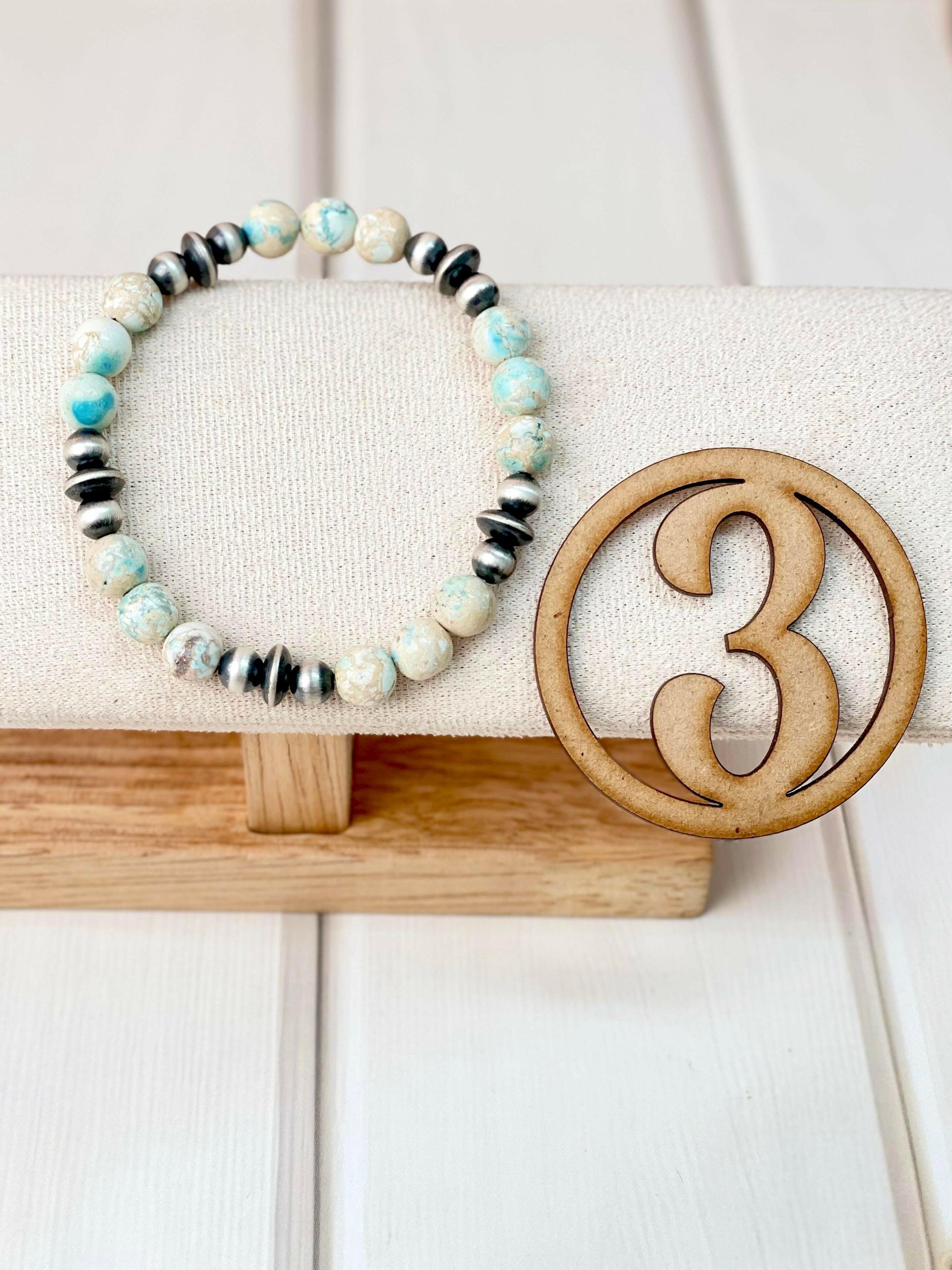 Desert Jasper Stretch Bracelet-Bracelets-Krush Kandy, Women's Online Fashion Boutique Located in Phoenix, Arizona (Scottsdale Area)