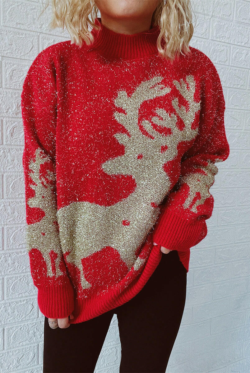 Christmas Element Round Neck Sweater-Krush Kandy, Women's Online Fashion Boutique Located in Phoenix, Arizona (Scottsdale Area)