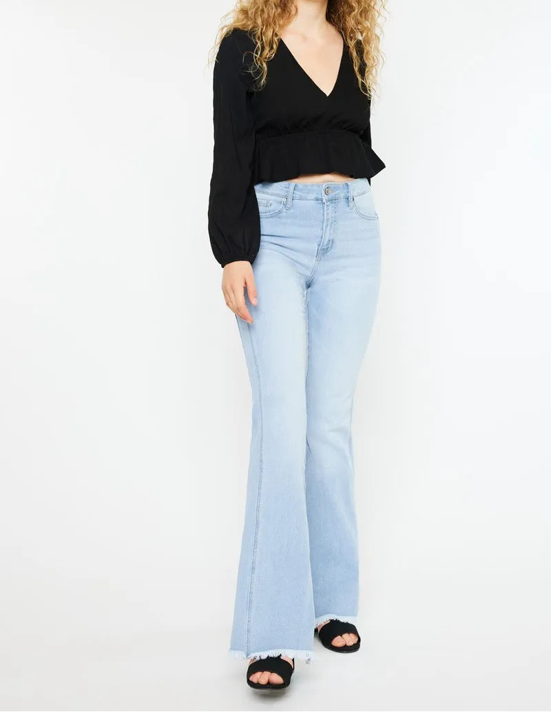 Kancan High Rise Curvy Flare Jeans-Denim-Krush Kandy, Women's Online Fashion Boutique Located in Phoenix, Arizona (Scottsdale Area)