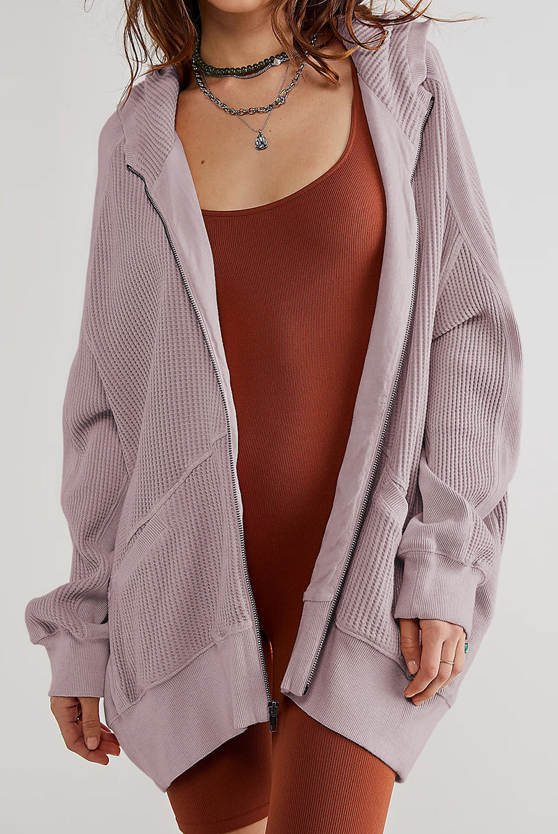 Zip-Up Long Sleeve Jacket-Jackets-Krush Kandy, Women's Online Fashion Boutique Located in Phoenix, Arizona (Scottsdale Area)