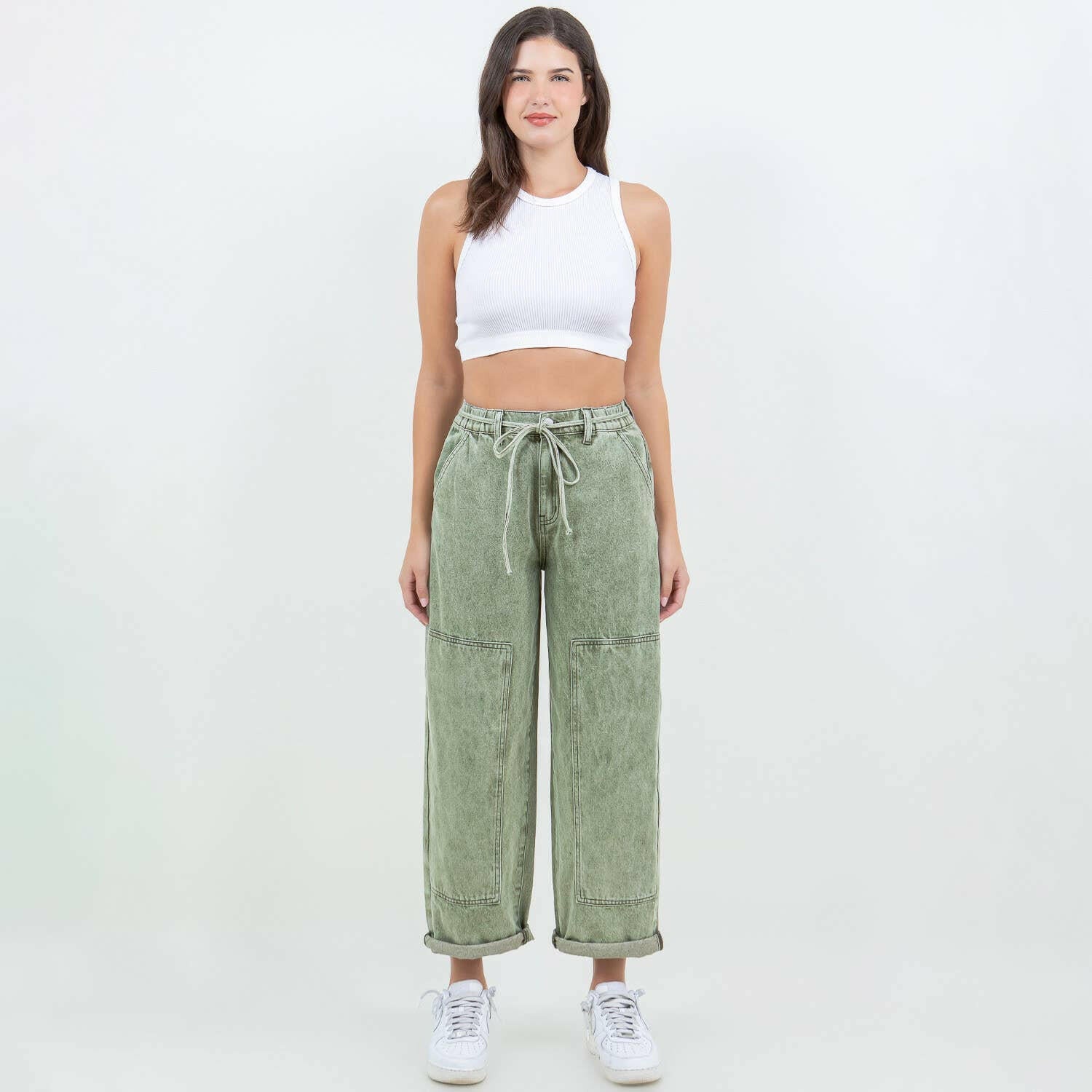 Color Washed Barrel Fit Pants-PANTS-Krush Kandy, Women's Online Fashion Boutique Located in Phoenix, Arizona (Scottsdale Area)