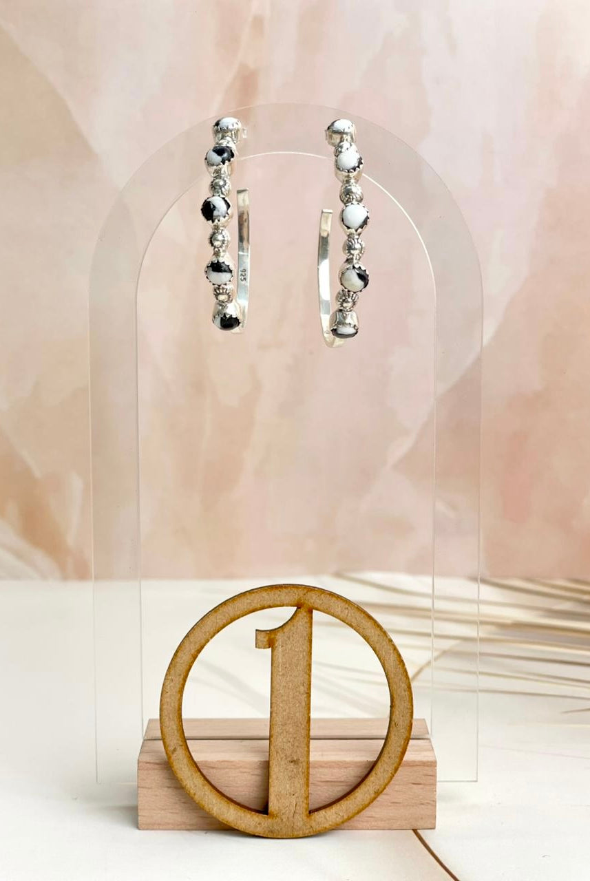 Multi Opal Hoop Earrings sno 18-Earrings-Krush Kandy, Women's Online Fashion Boutique Located in Phoenix, Arizona (Scottsdale Area)