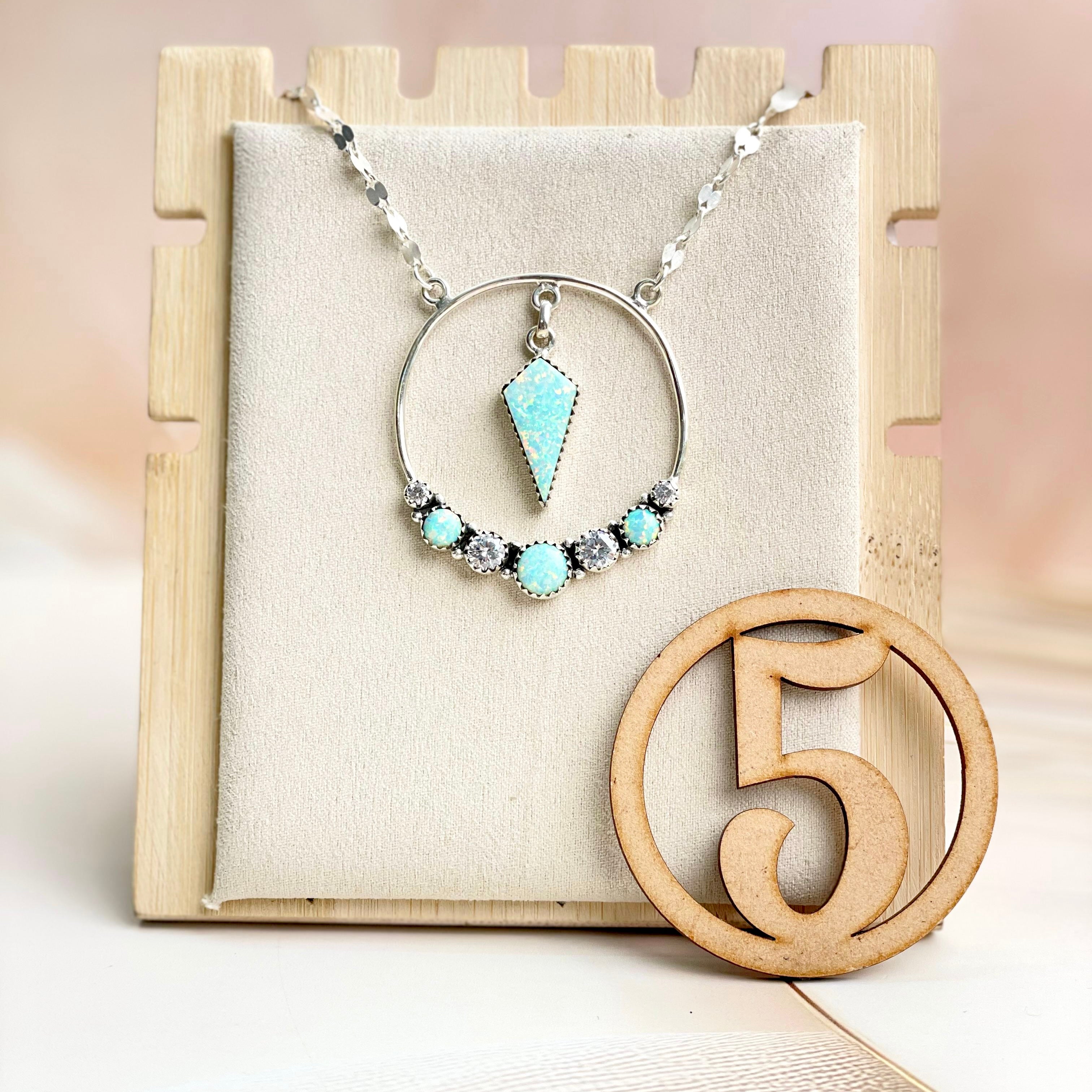 Boho Opal Tassels Necklace Sno 23-Necklaces-Krush Kandy, Women's Online Fashion Boutique Located in Phoenix, Arizona (Scottsdale Area)